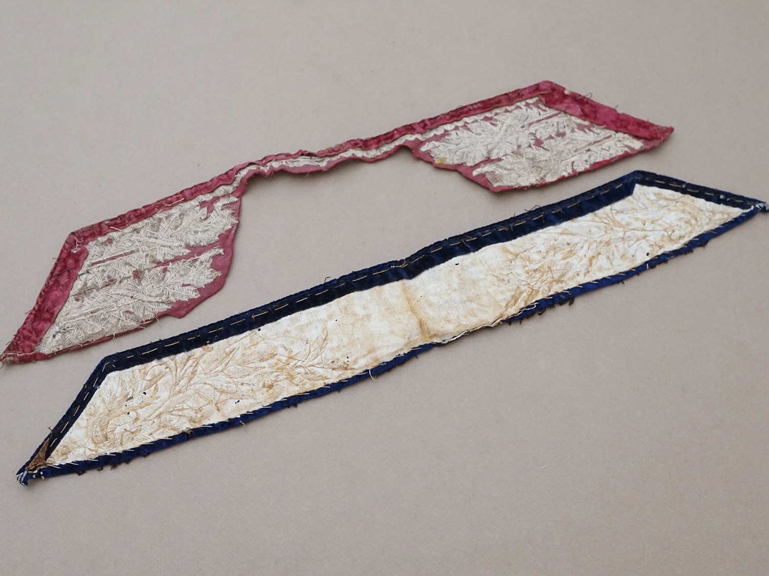 画像2: ＊蚤の市セット＊19世紀 刺繍パーツ 2点セット (2)