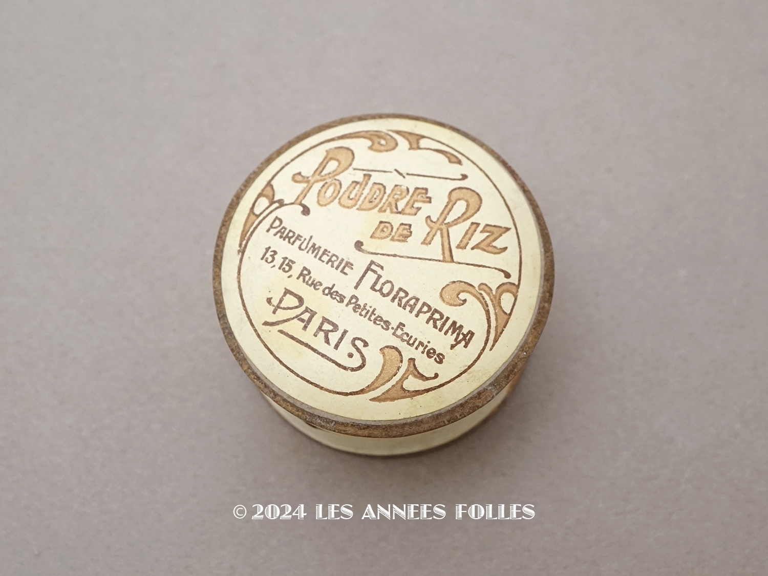 画像1: アンティーク 小さなパウダーボックス POUDRE DE RIZ - PARFUMERIE FLORAPRIMA PARIS - (1)