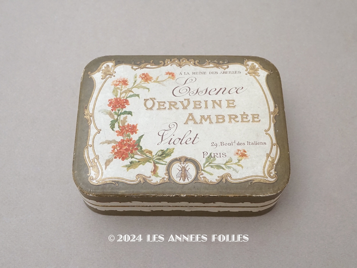 画像1: アンティーク ヴェルヴェヌのパフュームボックス ESSENCE VERVEINE AMBREE - VIOLET PARIS - (1)
