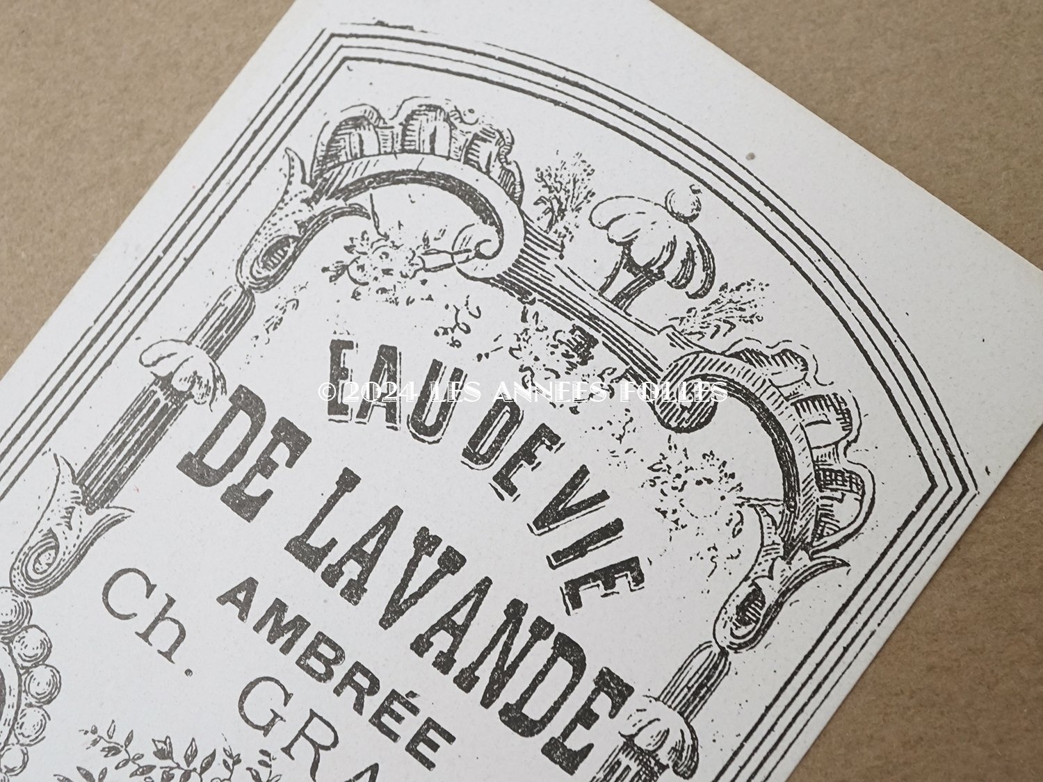 画像4: 19世紀末 アンティーク パフュームラベル EAU DE VIE DE LAVANDE AMBREE - CH.GRANT PARIS - (4)