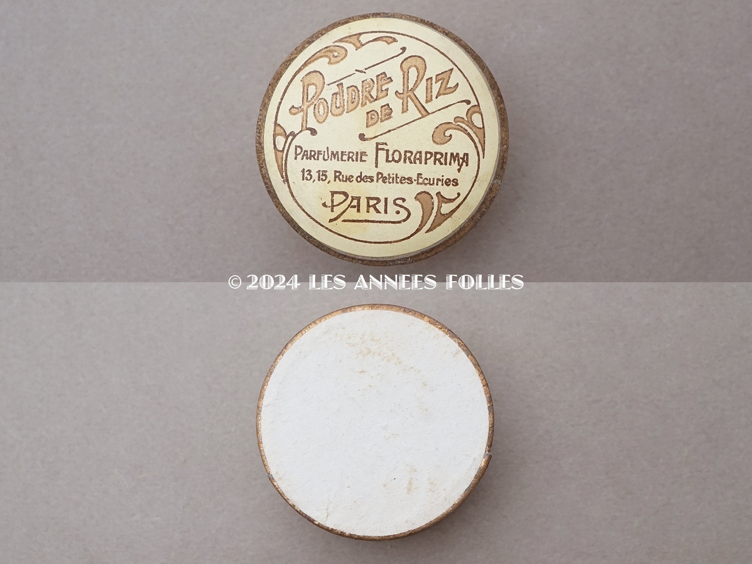 画像2: アンティーク 小さなパウダーボックス POUDRE DE RIZ - PARFUMERIE FLORAPRIMA PARIS - (2)
