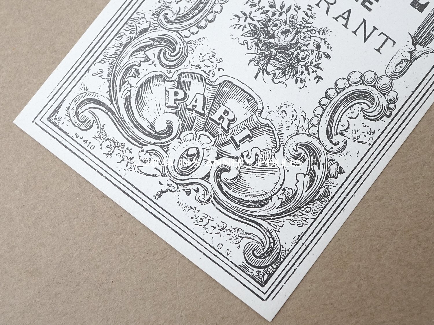 画像3: 19世紀末 アンティーク パフュームラベル EAU DE VIE DE LAVANDE AMBREE - CH.GRANT PARIS - (3)
