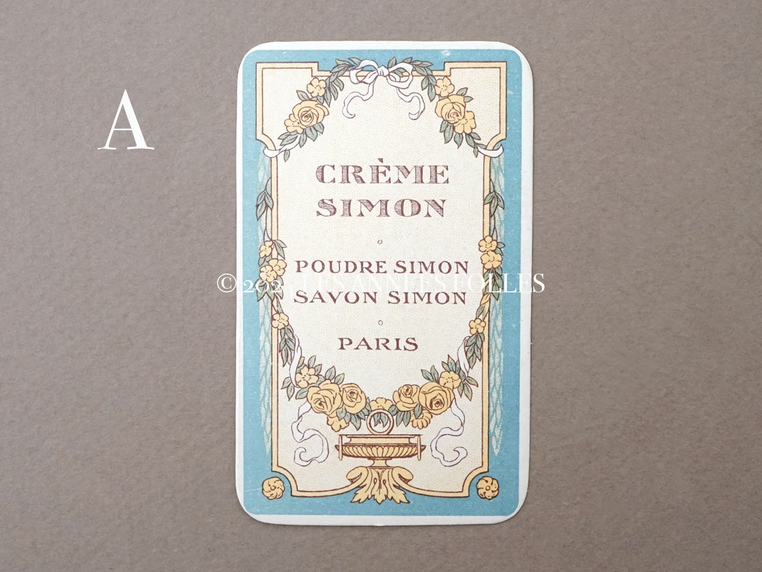 画像2: 1900年頃 アンティーク パフュームカード  - CREME SIMON PARIS - (2)