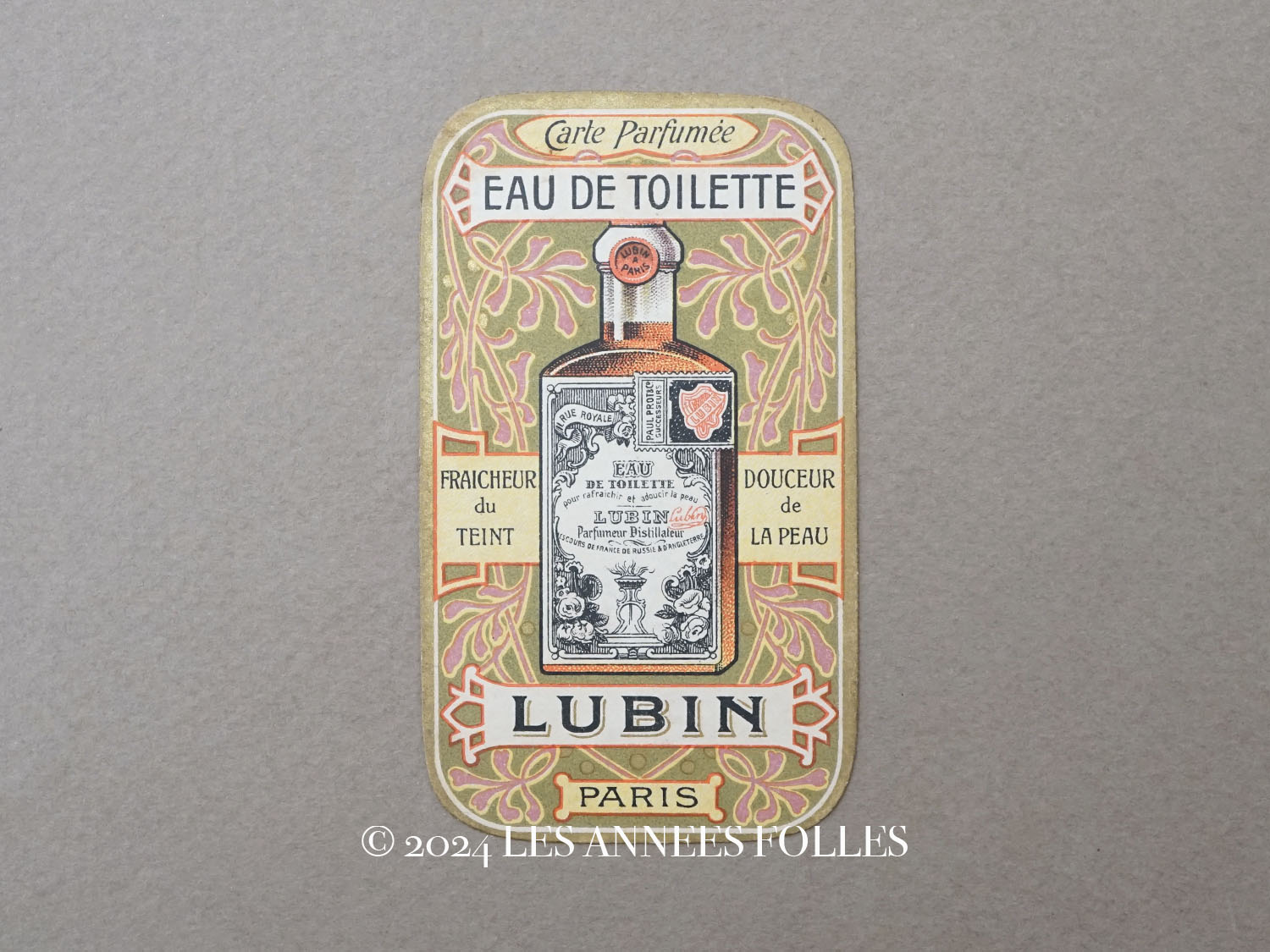 画像1: アンティーク パフュームカード EAU DE TOILETTE LUBIN - LUBIN PARIS - (1)