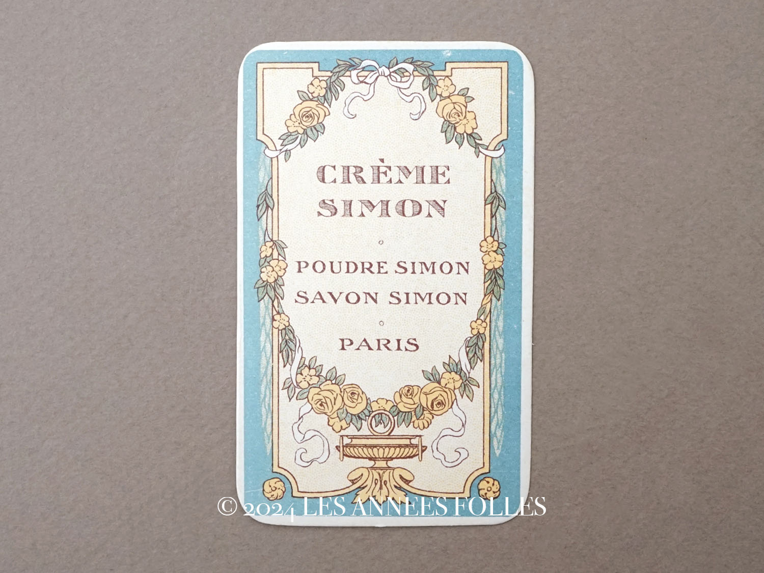 画像1: 1900年頃 アンティーク パフュームカード  - CREME SIMON PARIS - (1)