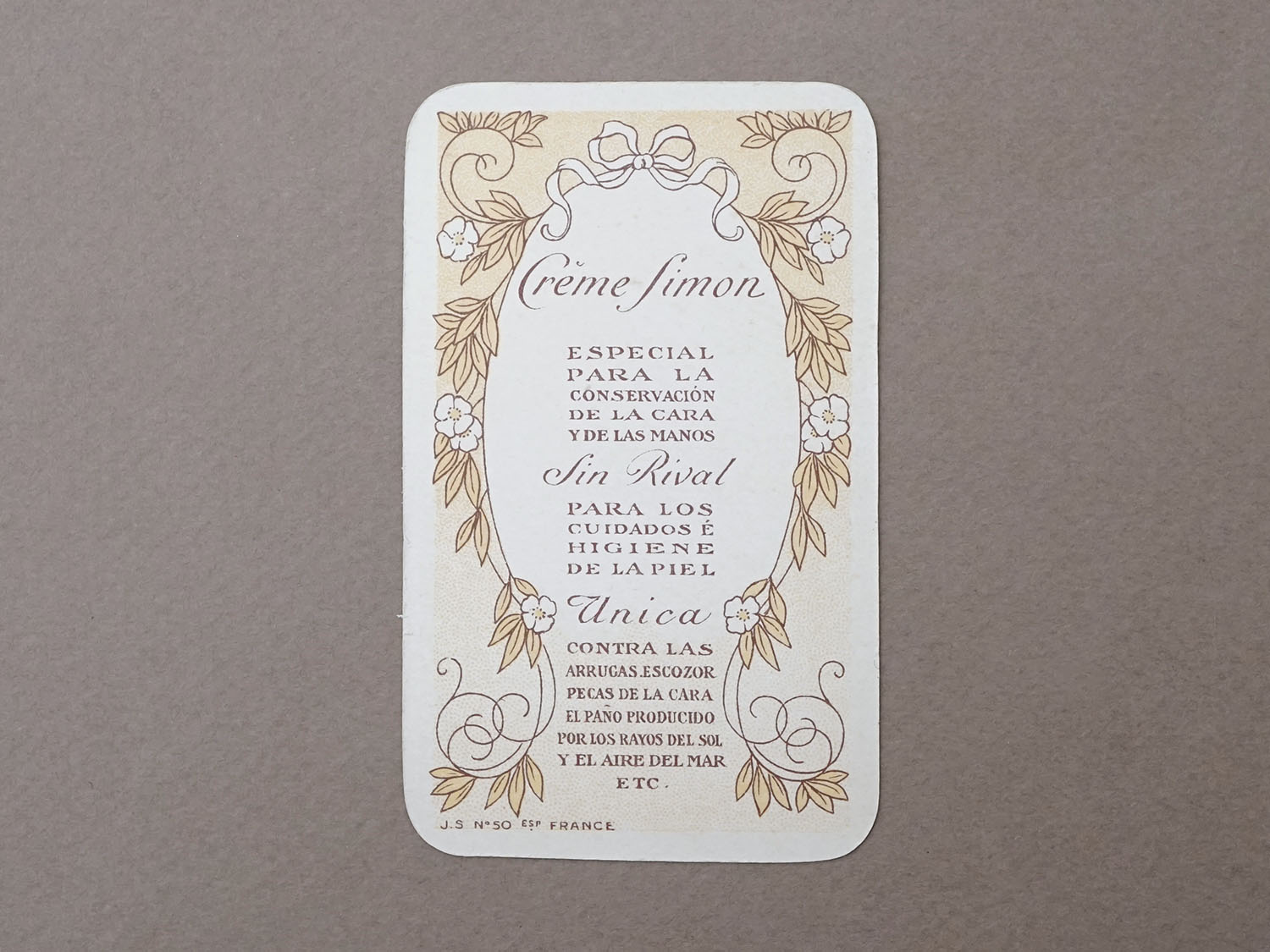 画像5: 1900年頃 アンティーク パフュームカード  - CREME SIMON PARIS - (5)