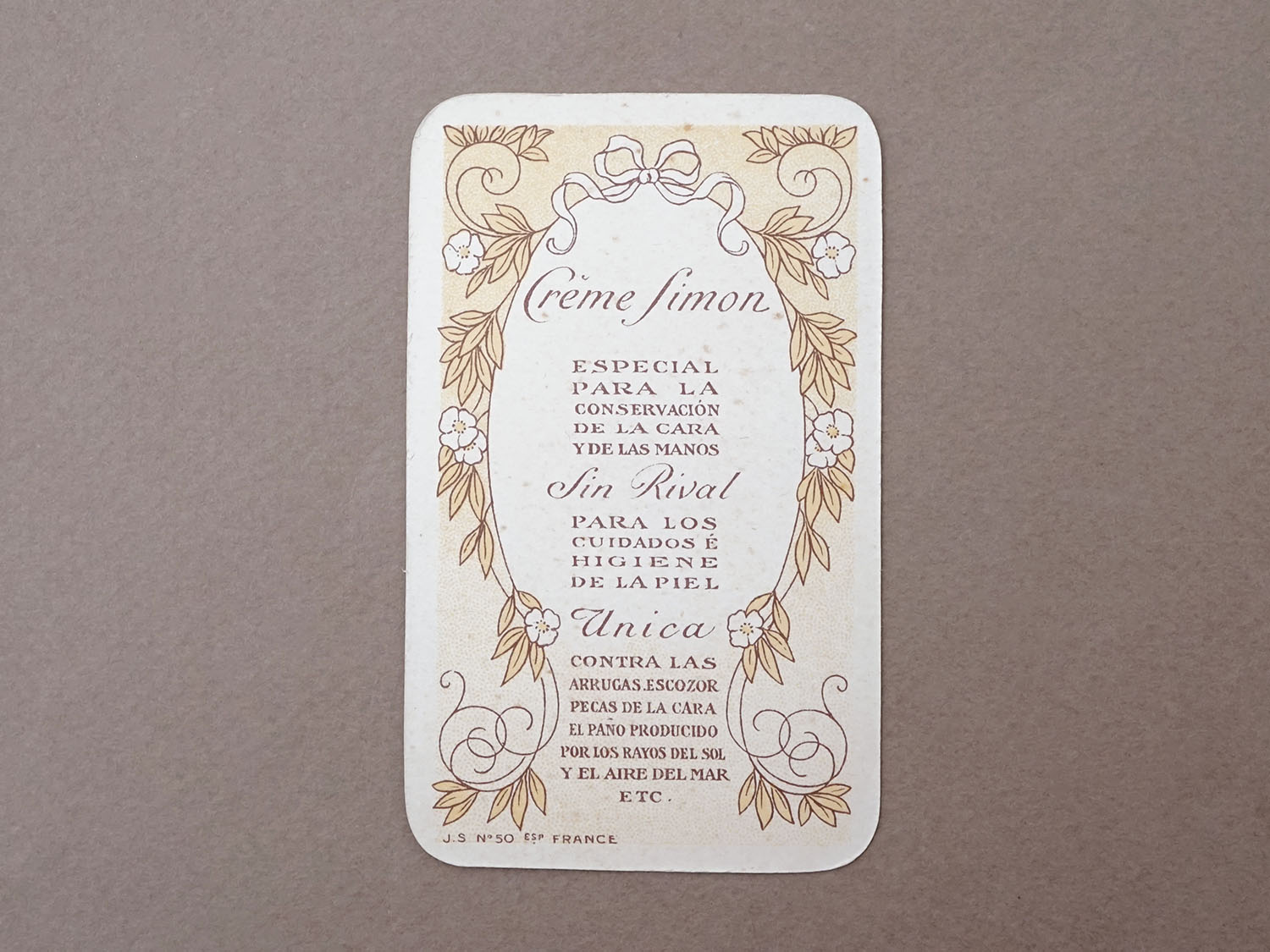 画像3: 1900年頃 アンティーク パフュームカード  - CREME SIMON PARIS - (3)