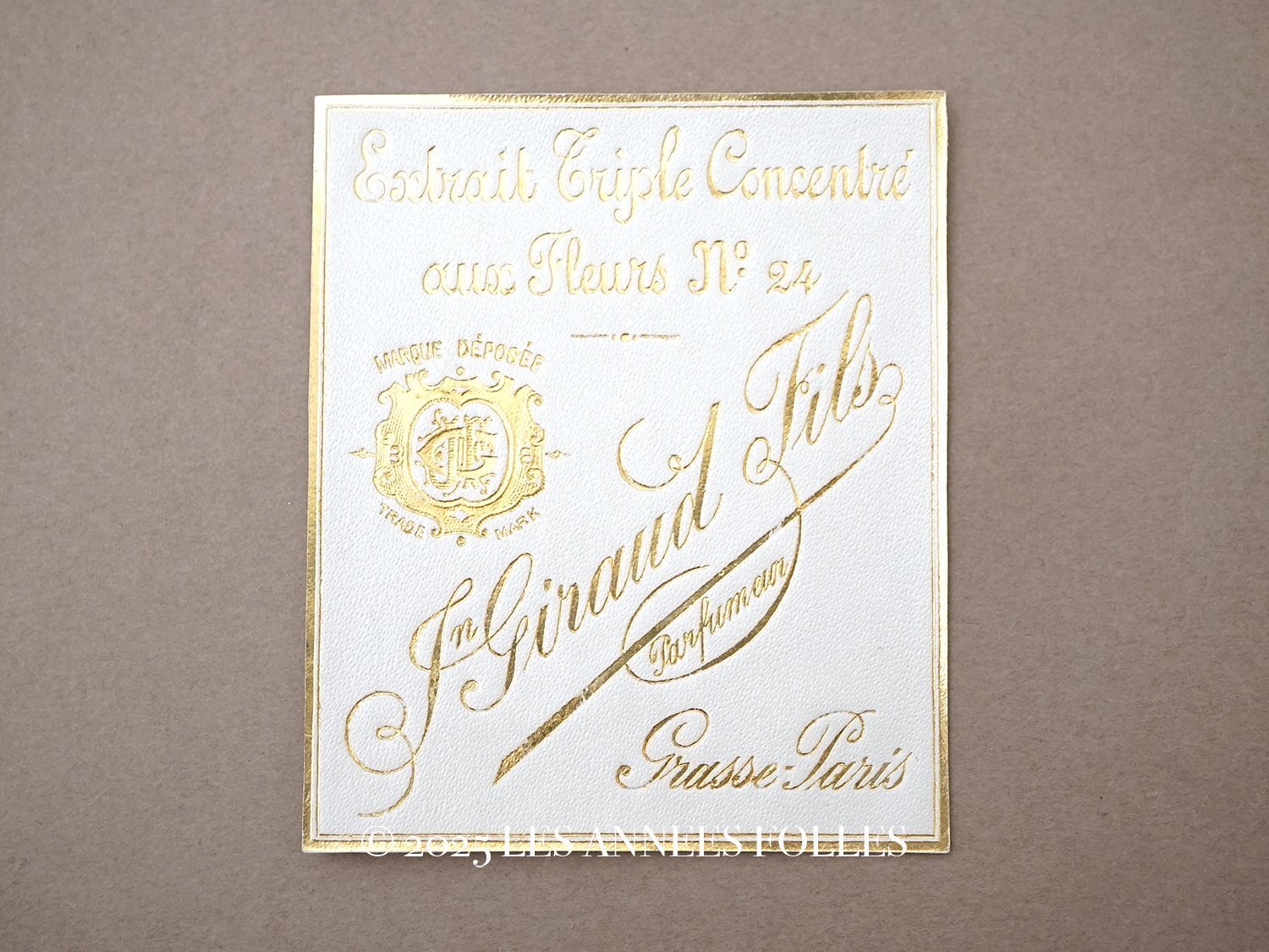 画像1: アンティーク パフュームラベル EXTRAIT TRIPLE CONCENTRE AUX FLEURS N 24 - JN.GIRAUD FILS - (1)