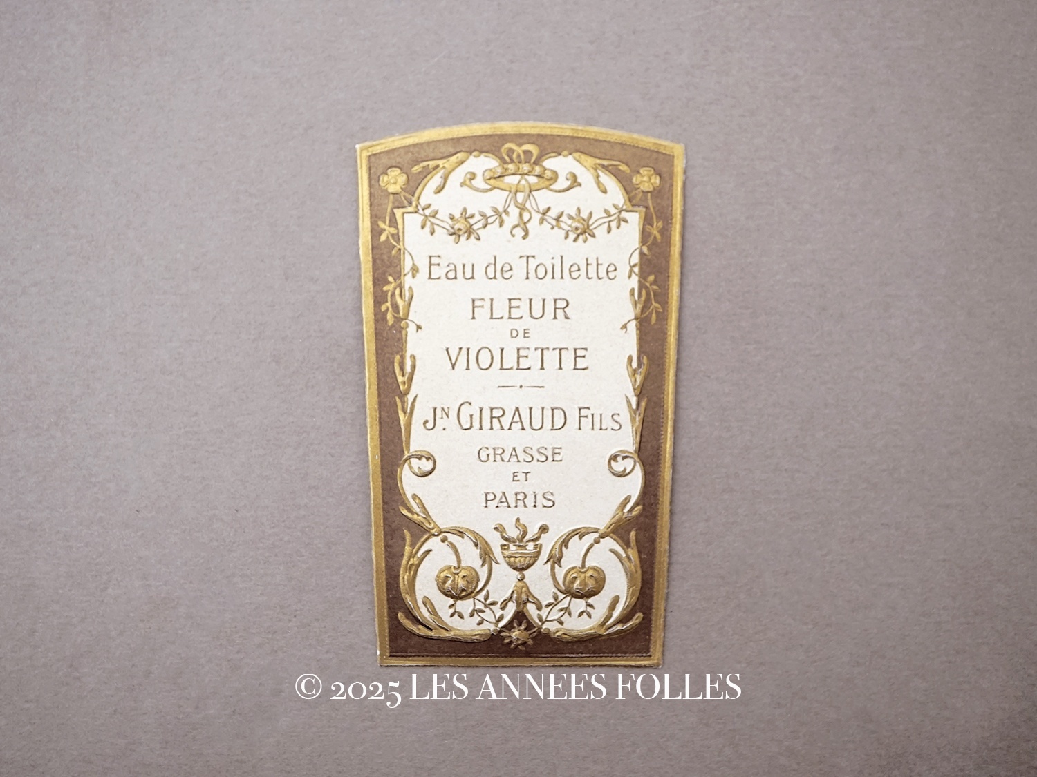 画像1: アンティーク パフュームラベル EAU DE TOILETTE FLEUR DE VIOLETTE - JN.GIRAUD FILS - (1)