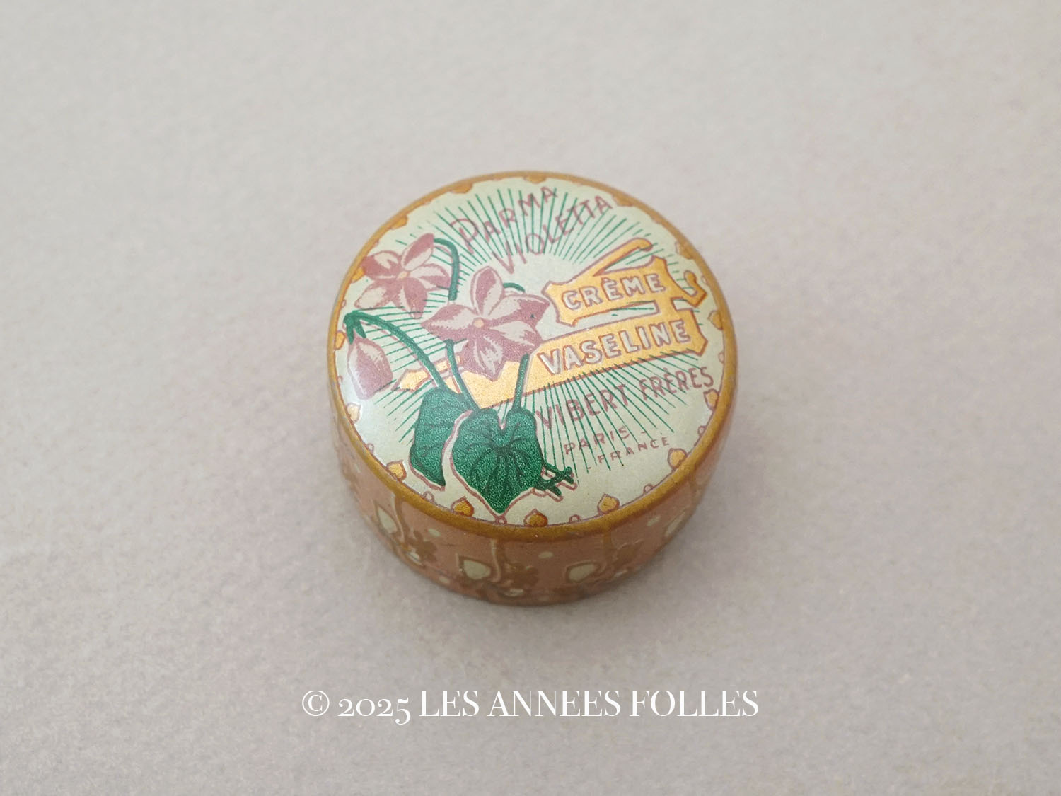 画像1: アンティーク 菫のワセリン缶 PARMA VIOLETTA  CREME VASELINE  - VIBERT FRERES PARIS - (1)