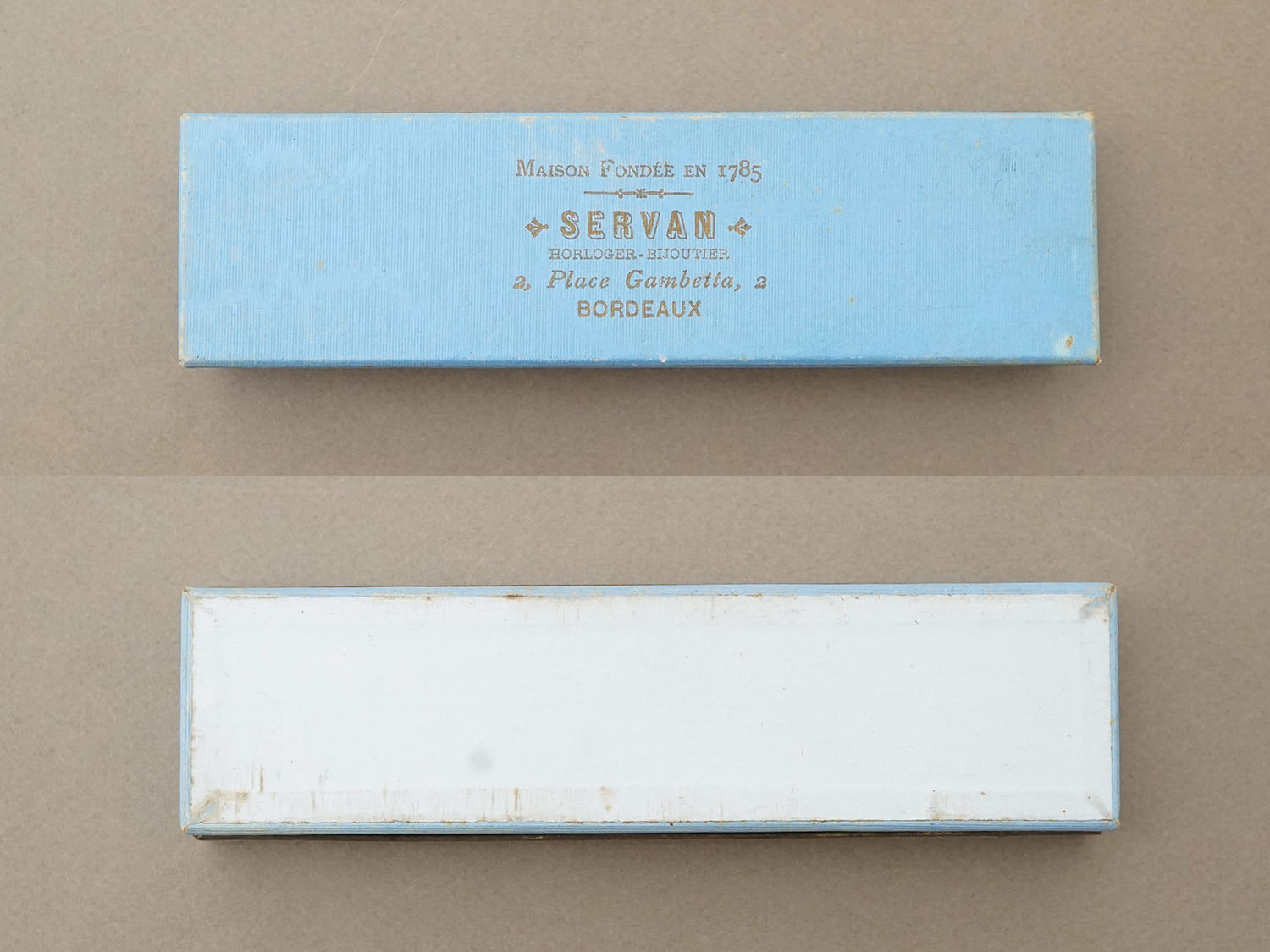 画像2: 1785年創業 ジュエリーショップの紙箱 ジュエリーボックス - SERVAN BORDEAUX - (2)