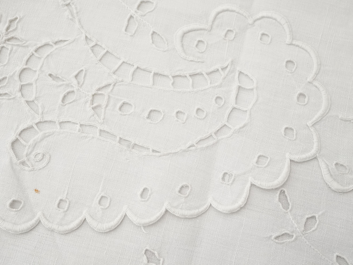 画像7: アンティーク パジャマケース BONNE NUIT 手刺繍 ホワイトワーク (7)