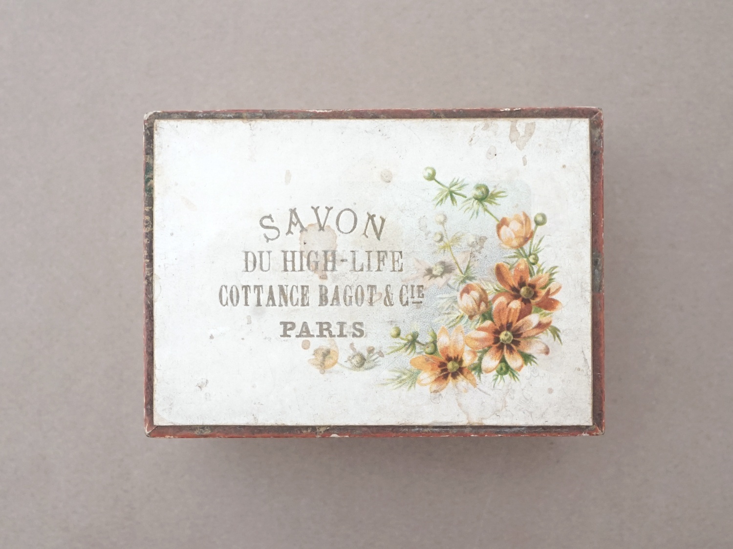画像2: アンティーク ソープボックス 秋桜 SAVON DU HIGH-LIFE - COTTANCE BAGOT & Cie PARIS - (2)