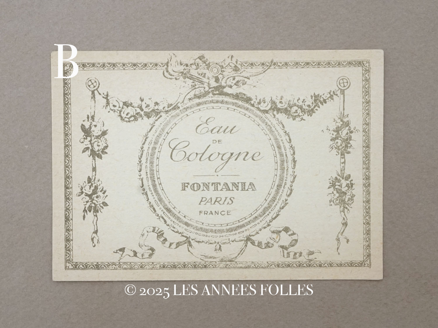 画像4: 1900年頃 アンティーク パフュームカード EAU DE COLOGNE  - FONTANIA PARIS - (4)