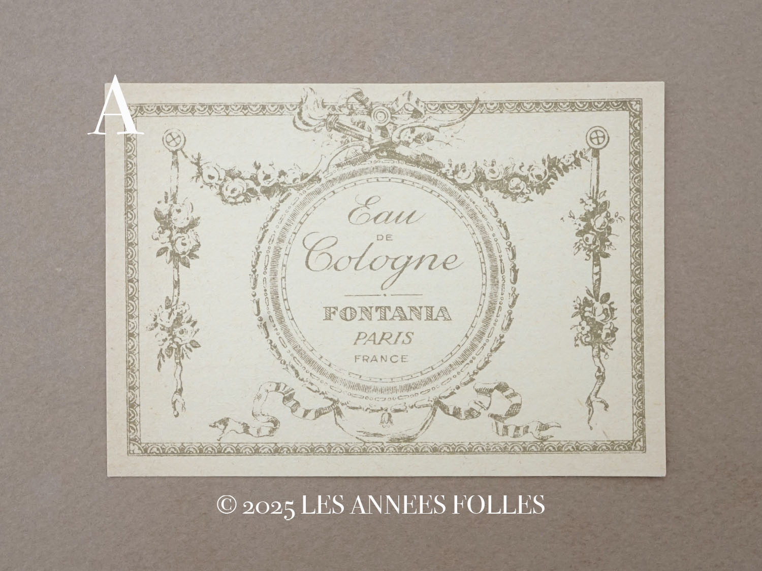 画像2: 1900年頃 アンティーク パフュームカード EAU DE COLOGNE  - FONTANIA PARIS - (2)