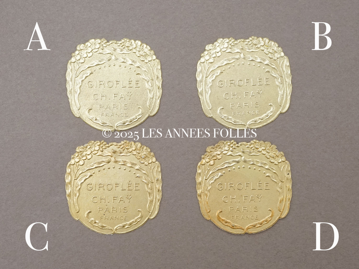 画像2: アンティーク パフュームラベル GIROFLEE - CH.FAY - (2)