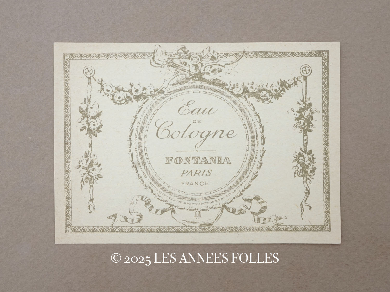 画像1: 1900年頃 アンティーク パフュームカード EAU DE COLOGNE  - FONTANIA PARIS - (1)