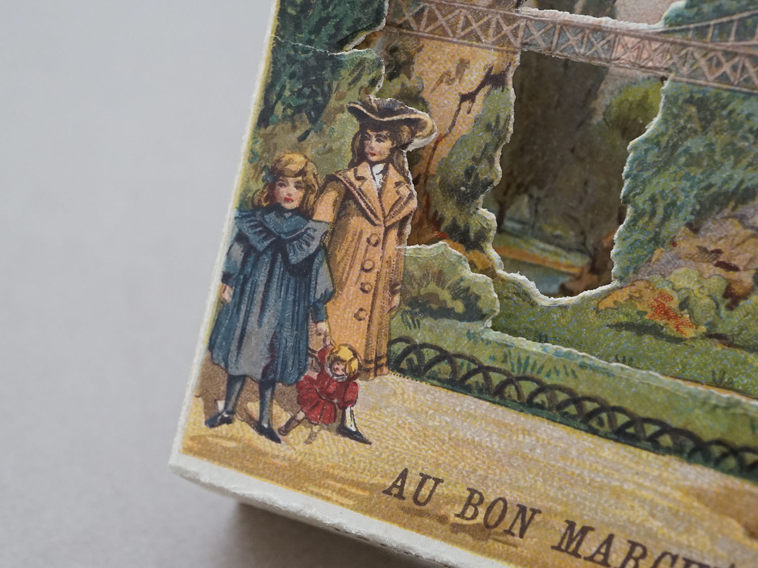 画像7: アンティーク ボンマルシェ 立体 クロモ ビュットショーモン公園 PARC DES BUTTES CHAUMONT - AU BON MARCHE PARIS - (7)