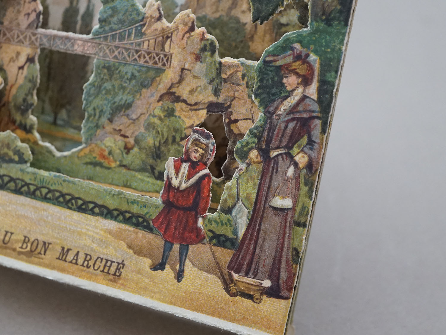 画像6: アンティーク ボンマルシェ 立体 クロモ ビュットショーモン公園 PARC DES BUTTES CHAUMONT - AU BON MARCHE PARIS - (6)