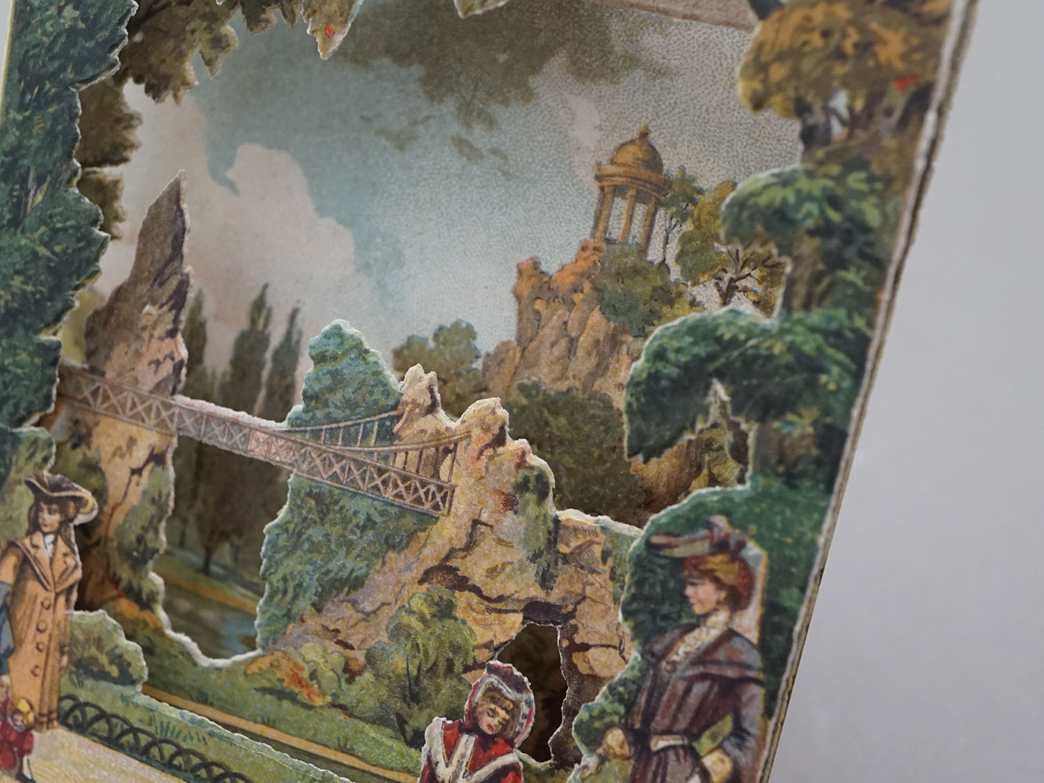 画像5: アンティーク ボンマルシェ 立体 クロモ ビュットショーモン公園 PARC DES BUTTES CHAUMONT - AU BON MARCHE PARIS - (5)