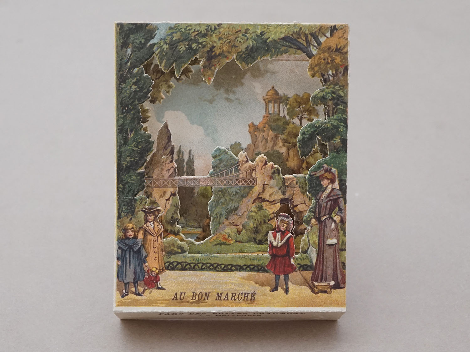 画像2: アンティーク ボンマルシェ 立体 クロモ ビュットショーモン公園 PARC DES BUTTES CHAUMONT - AU BON MARCHE PARIS - (2)