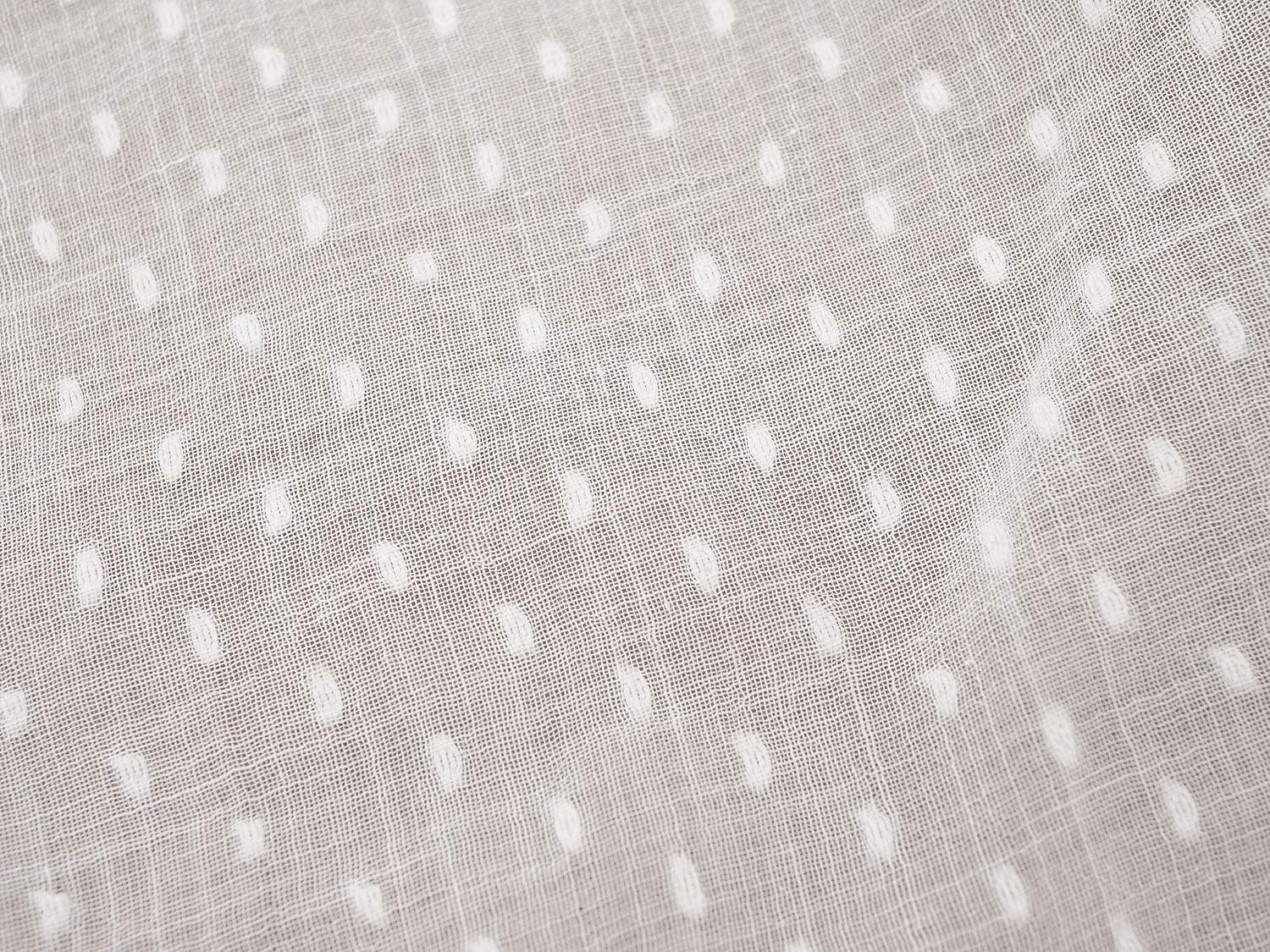 画像4: アンティーク  ドット刺繍入り コットンオーガンジー オフホワイト ファブリック  (4)
