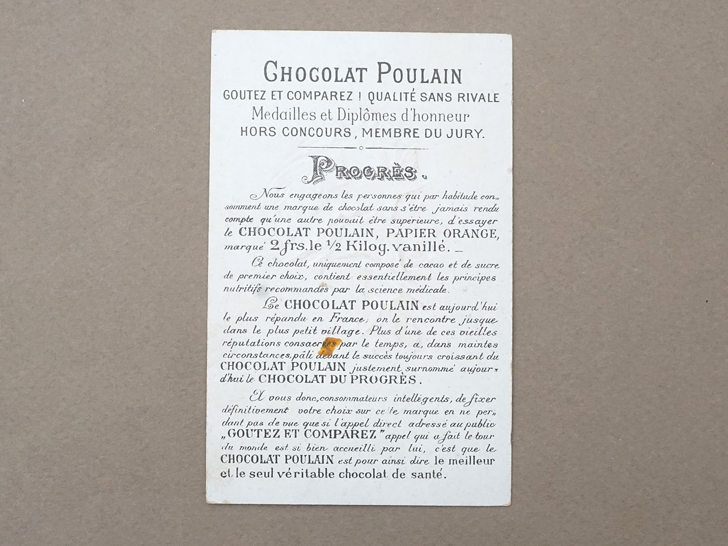 画像3: アンティーク クロモ ピンクのリボンを持つ天使 - CHOCOLAT POULAIN - (3)