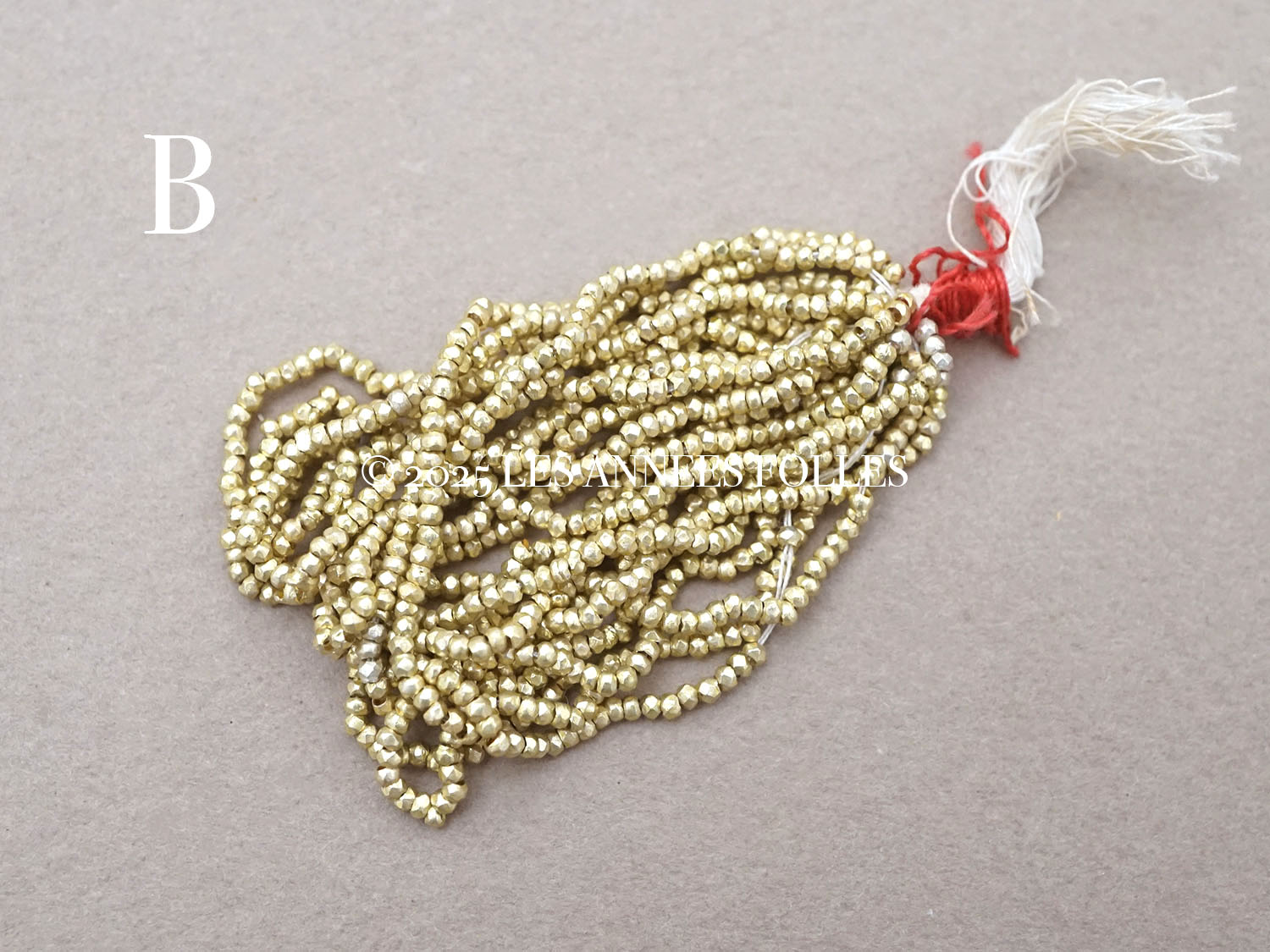 画像6: 【セール対象外】【クーポン対象外】アンティーク カット入り メタルビーズ シャンパンゴールド メタル製 ビーズ A.M. 5 (6)