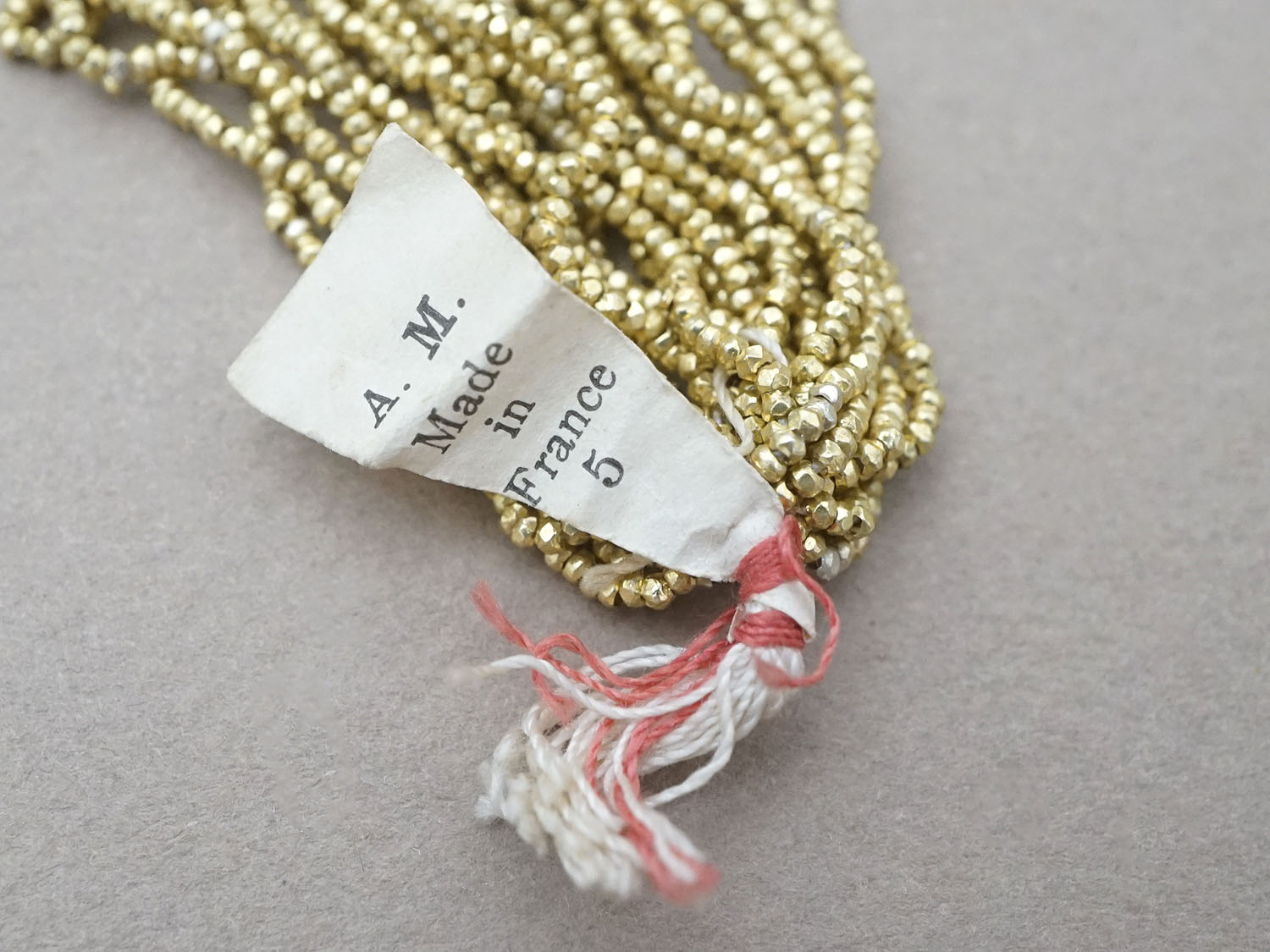 画像3: 【セール対象外】【クーポン対象外】アンティーク カット入り メタルビーズ シャンパンゴールド メタル製 ビーズ A.M. 5 (3)