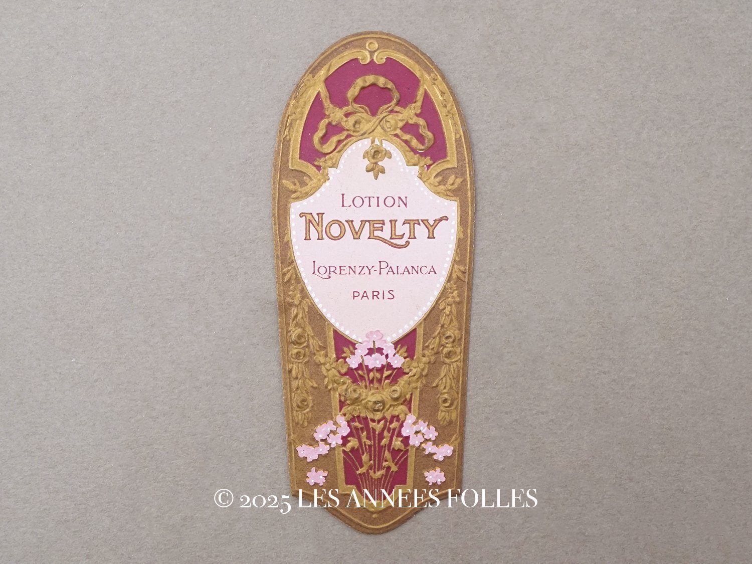画像1: アンティーク パフュームラベル LOTION NOVELTY - LORENZY PALANCA PARIS - (1)