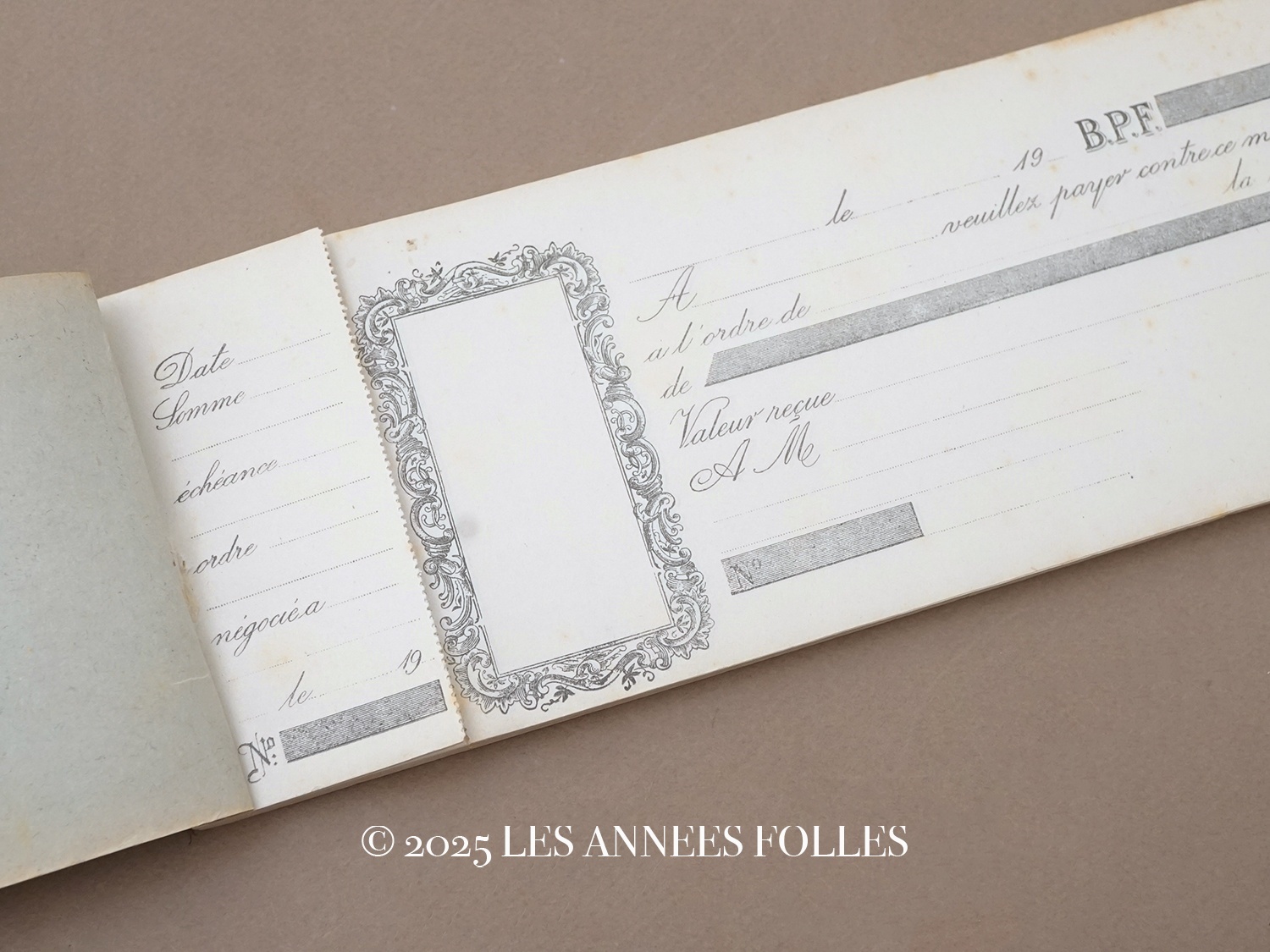 画像1: 1931年 アンティーク 為替手形帳 CARNET DE TRAITES  (1)