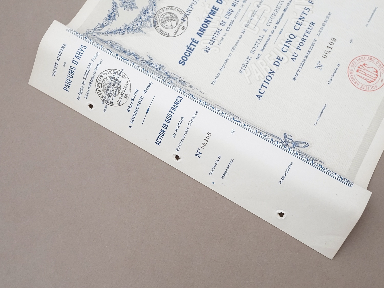 画像3: 1918年 アンティーク パフュームリー ARYSの株式  - ARYS - (3)