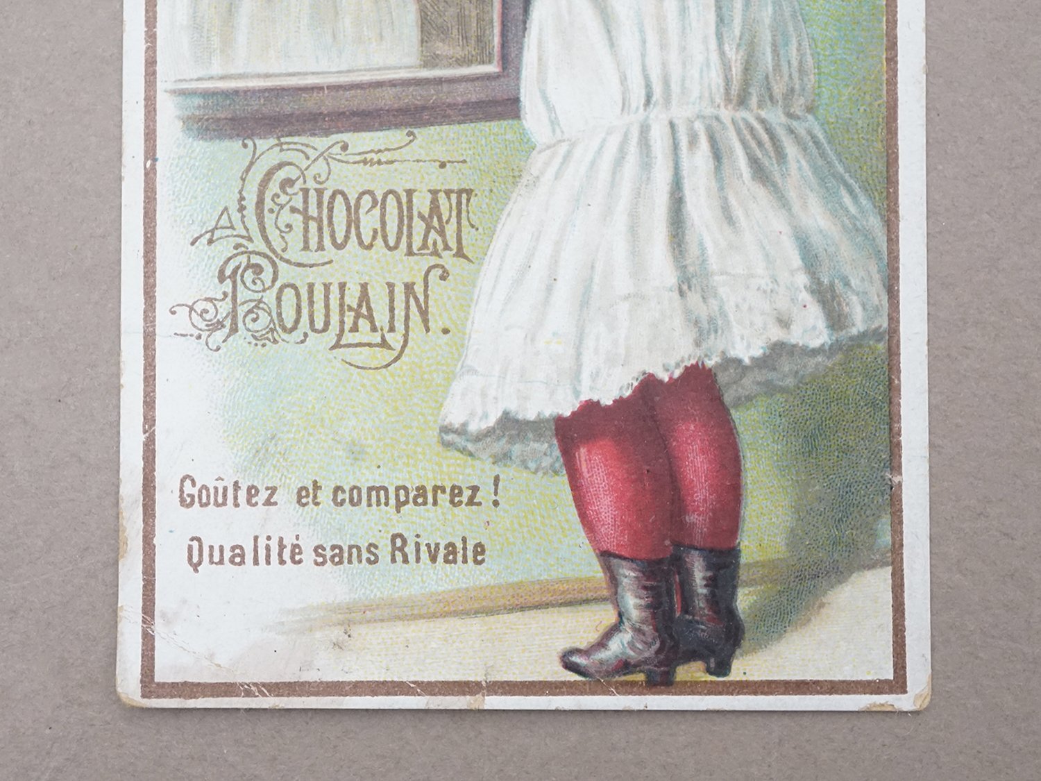画像3: アンティーク クロモ 赤い帽子の少女 - CHOCOLAT POULAIN - (3)