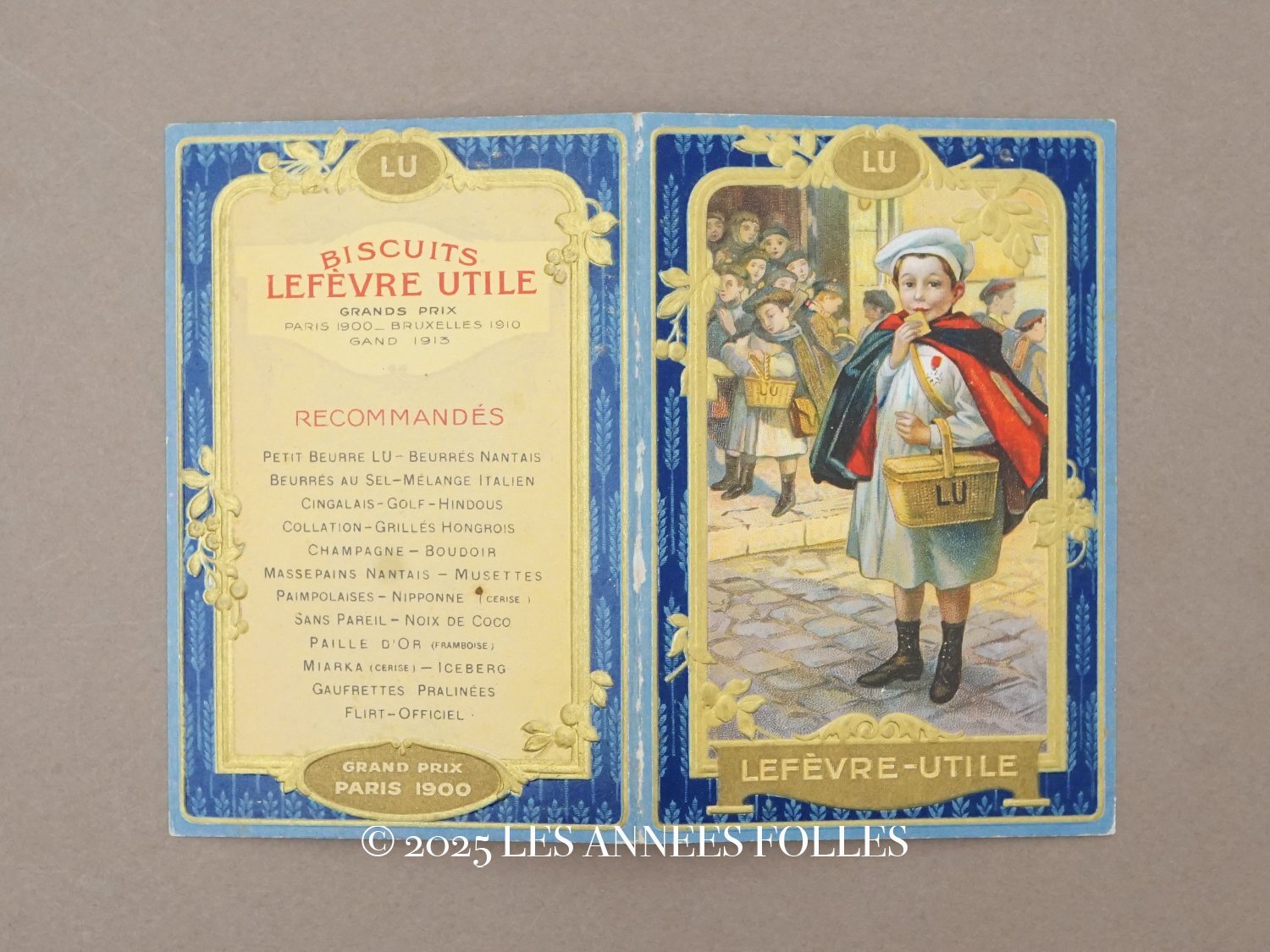 画像1: 1914年 アンティーク『LU』カレンダーのカルネ - LEFEVRE-UTILE - (1)