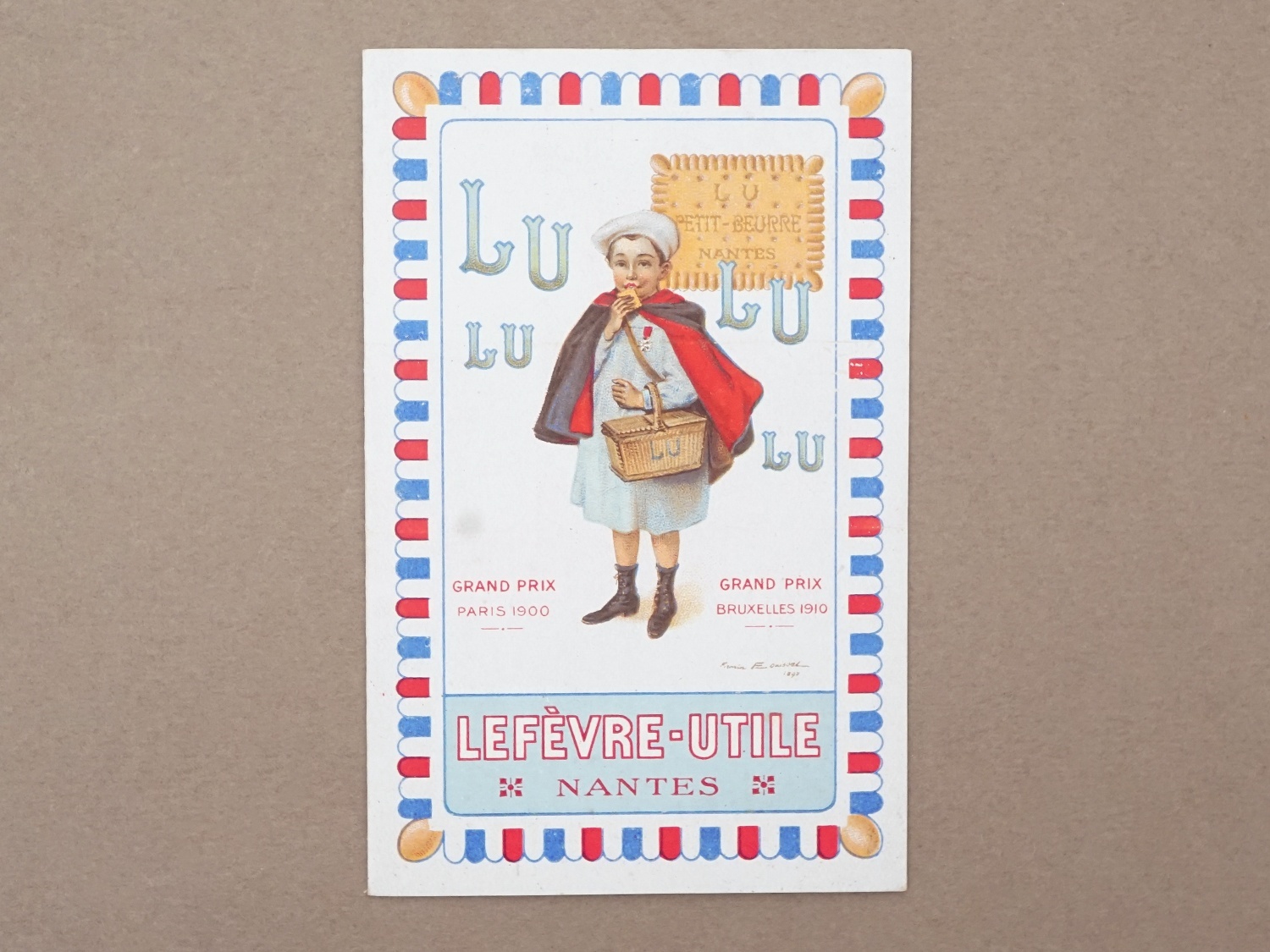 LUビスケット　カレンダー　1930年　LU PETIT-BEURRE LUビスケット カレンダー 1930年 LU PETIT-BEURRE LUビスケット