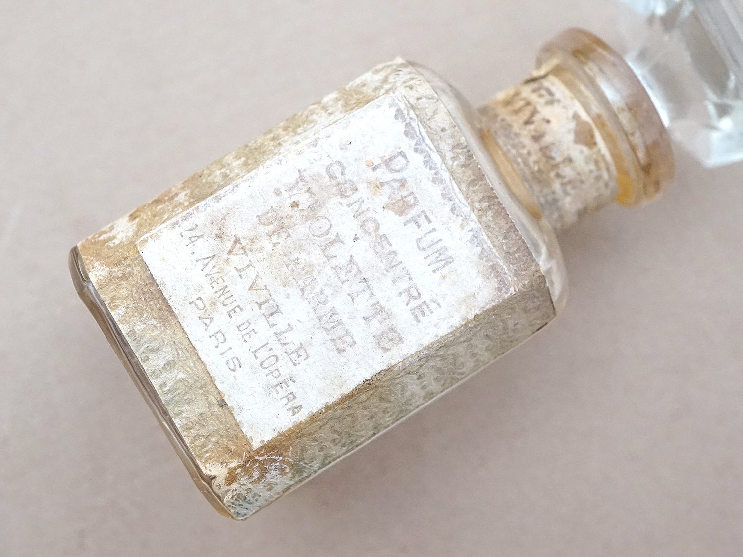 画像5: アンティーク 菫のパフュームボトル PARFUM CONSENTRE VIOLETTE  DE PARME  - VIVILLE PARIS -  (5)