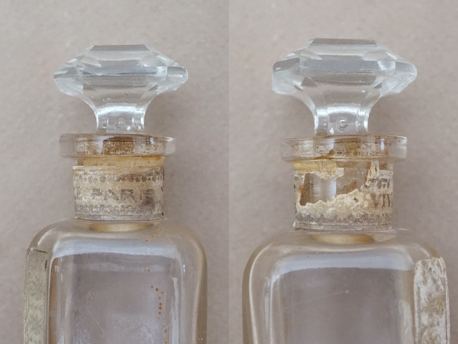 画像8: アンティーク 菫のパフュームボトル PARFUM CONSENTRE VIOLETTE  DE PARME  - VIVILLE PARIS -  (8)