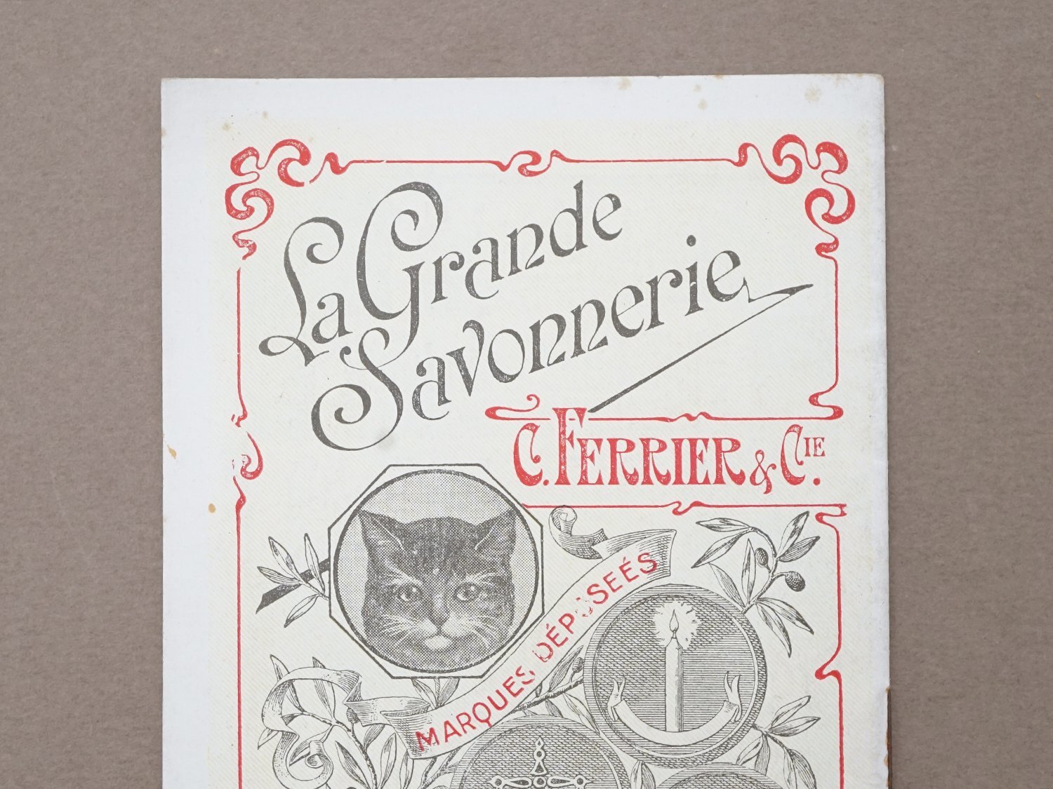 画像3: 1910年 アンティーク 猫のマークのサヴォネリー カレンダー付き手帳 SAVON LE CHAT - C.FERRIER&CIE.MARSEILLE - (3)