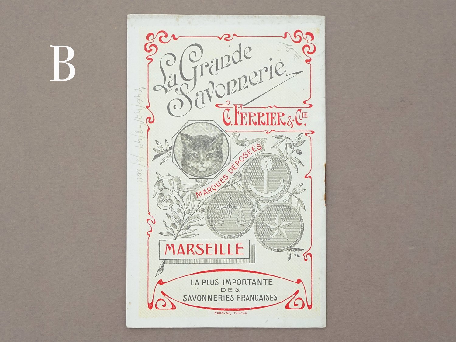 画像11: 1910年 アンティーク 猫のマークのサヴォネリー カレンダー付き手帳 SAVON LE CHAT - C.FERRIER&CIE.MARSEILLE - (11)