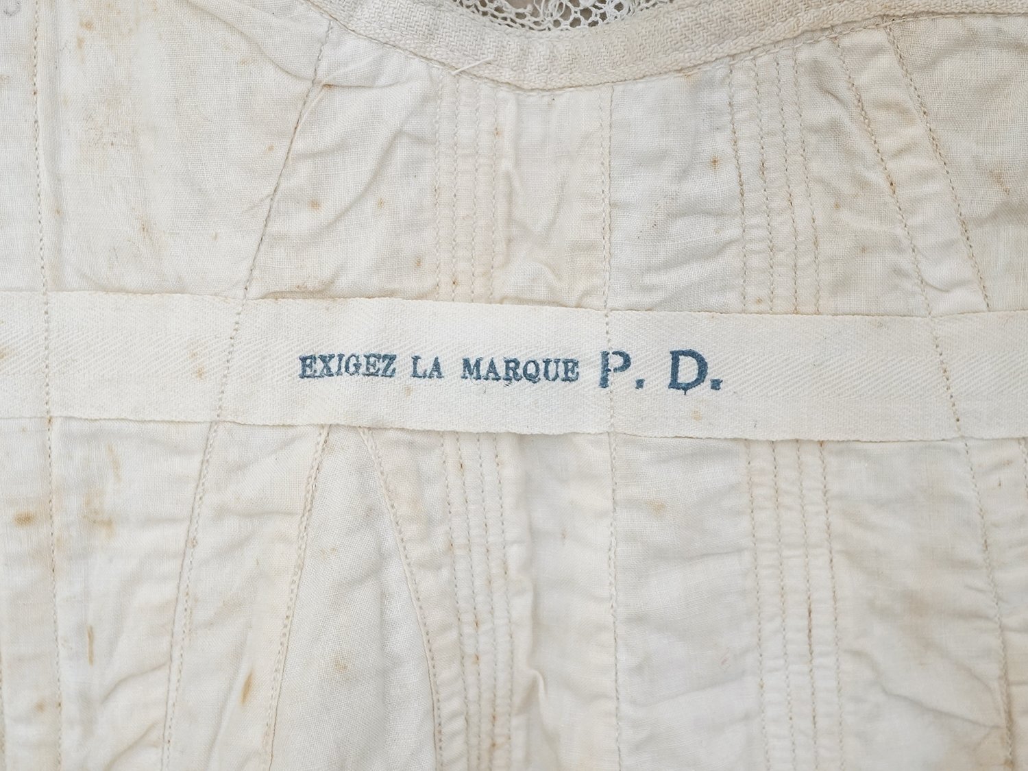 画像9: アンティーク シルク製 ドール用 コルセット ピンクベージュ LA MARQUE P.D. (9)