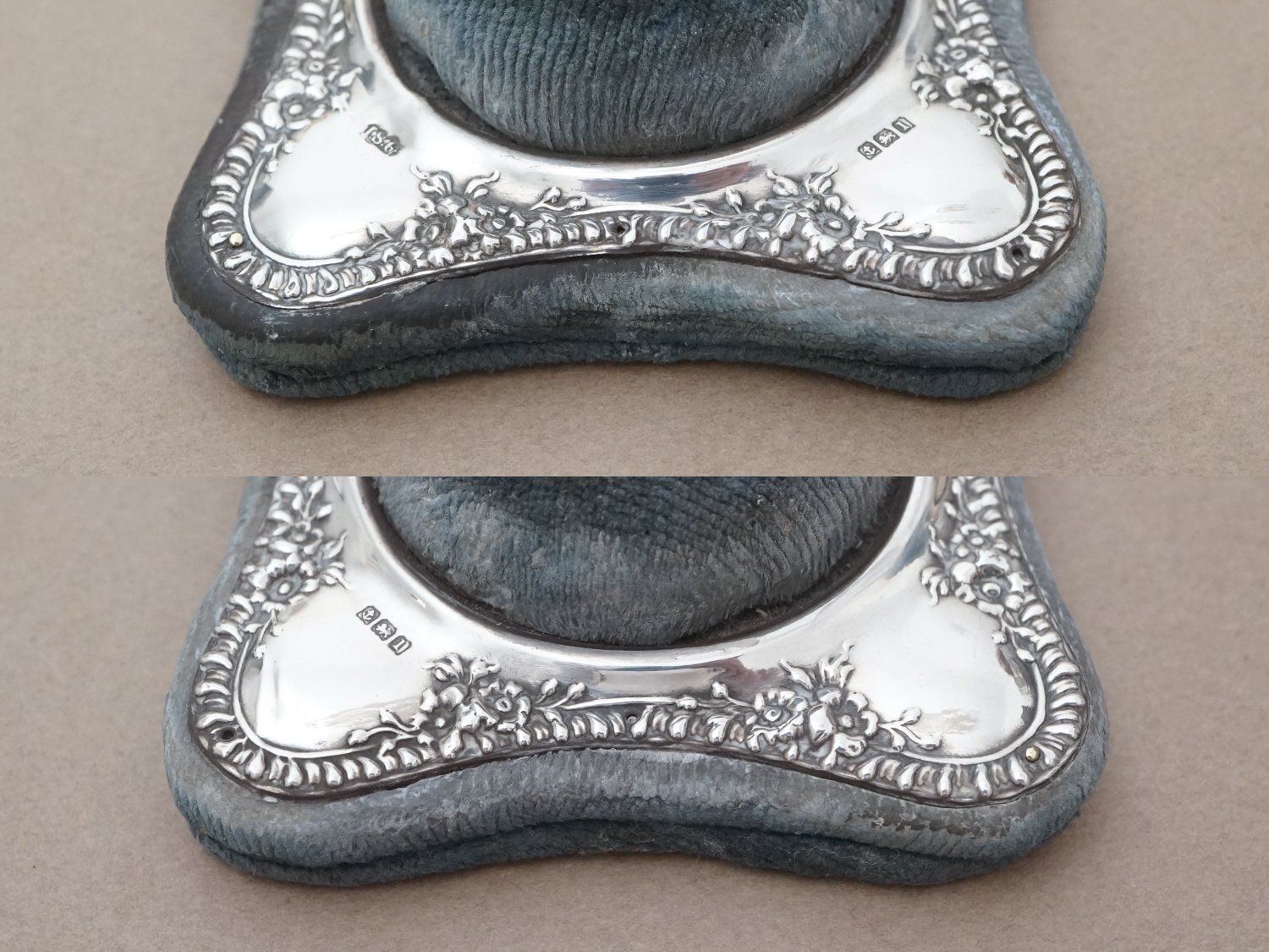 画像6: 1857〜1858年 アンティーク シルバー製 ピンクッション 花のガーランド  (6)