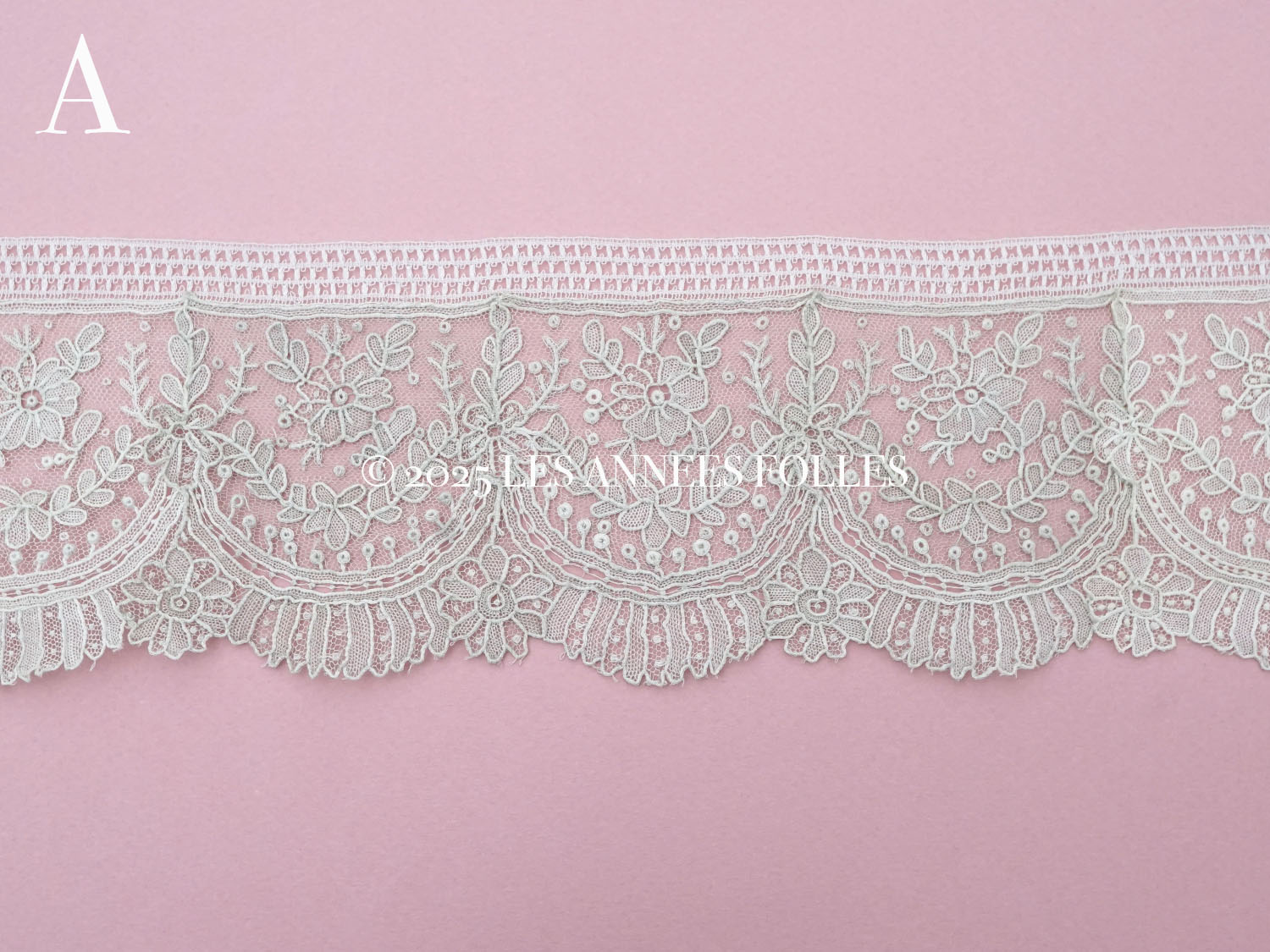 19世紀末 アンティーク ポワンドガーズのボーダー ニードル