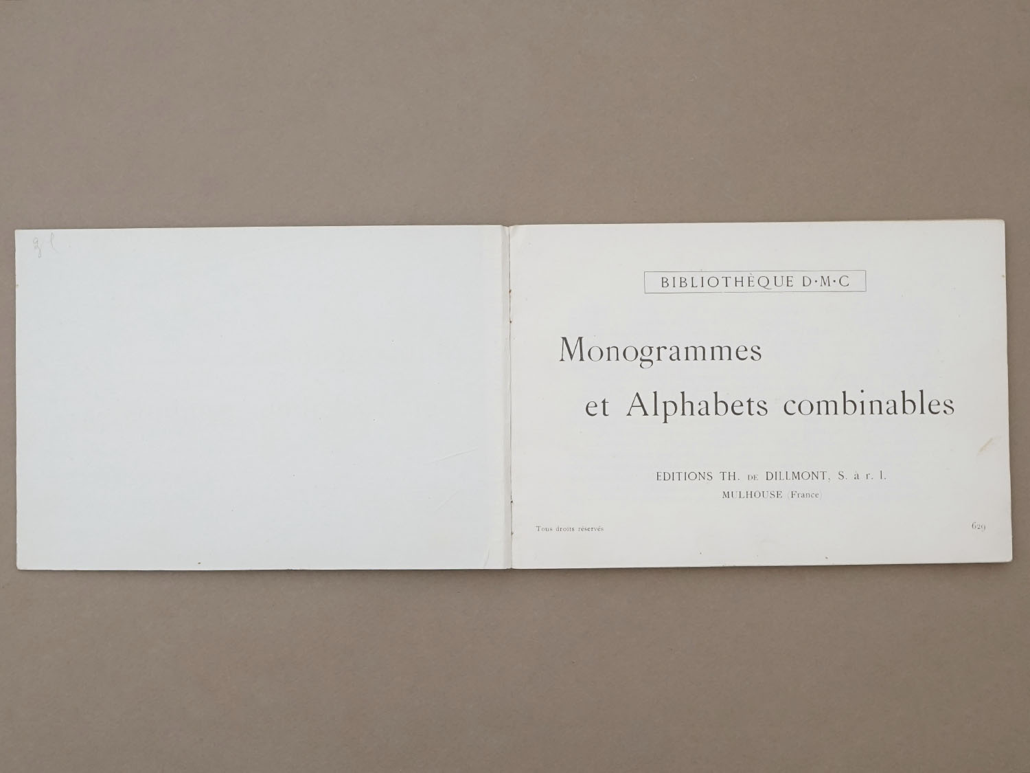 画像4: アンティーク DMC 刺繍図案帳 MONOGRAMMES ET ALPHABETS COMBINABLES - BIBLIOTHEQUE D.M.C - (4)