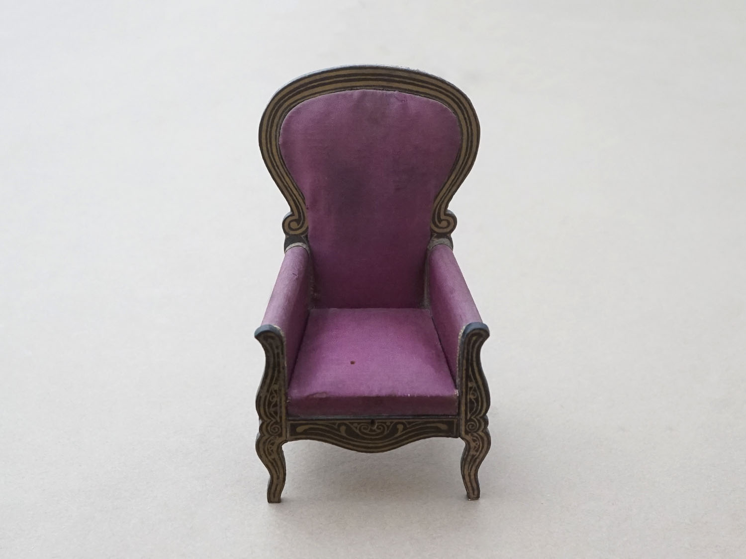 画像2: 19世紀 アンティーク ミニョネット用 チェア ドール用 家具  (2)