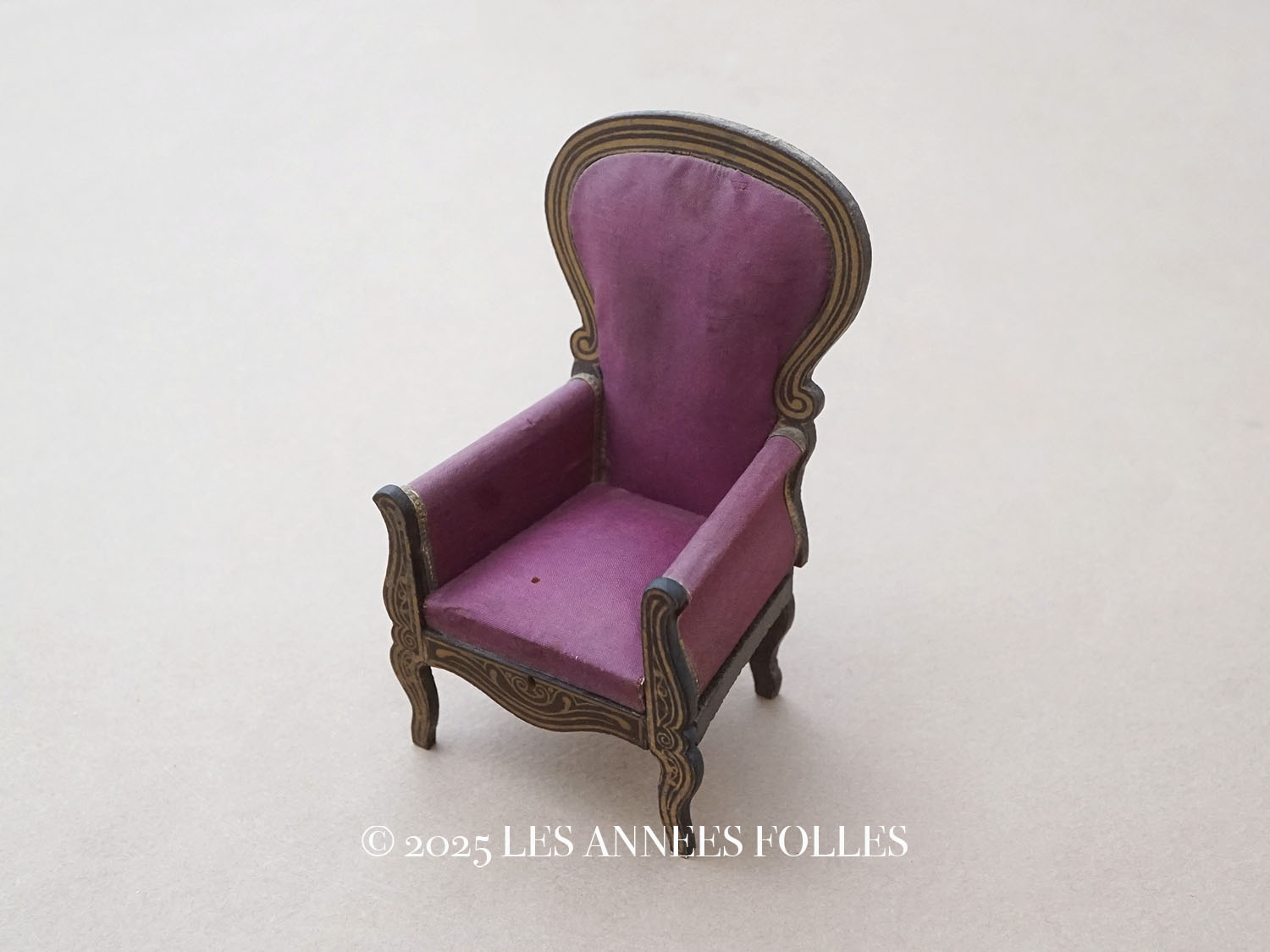 画像1: 19世紀 アンティーク ミニョネット用 チェア ドール用 家具  (1)