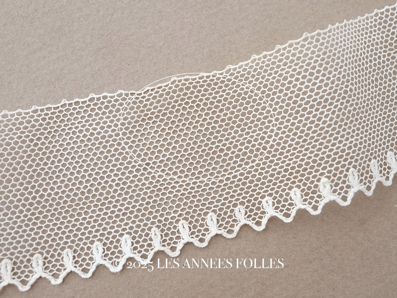 フランス購入　アンティーク　レースクロス　スカラップ 限定お値下げ* フランス購入 アンティーク レースクロス スカラップ