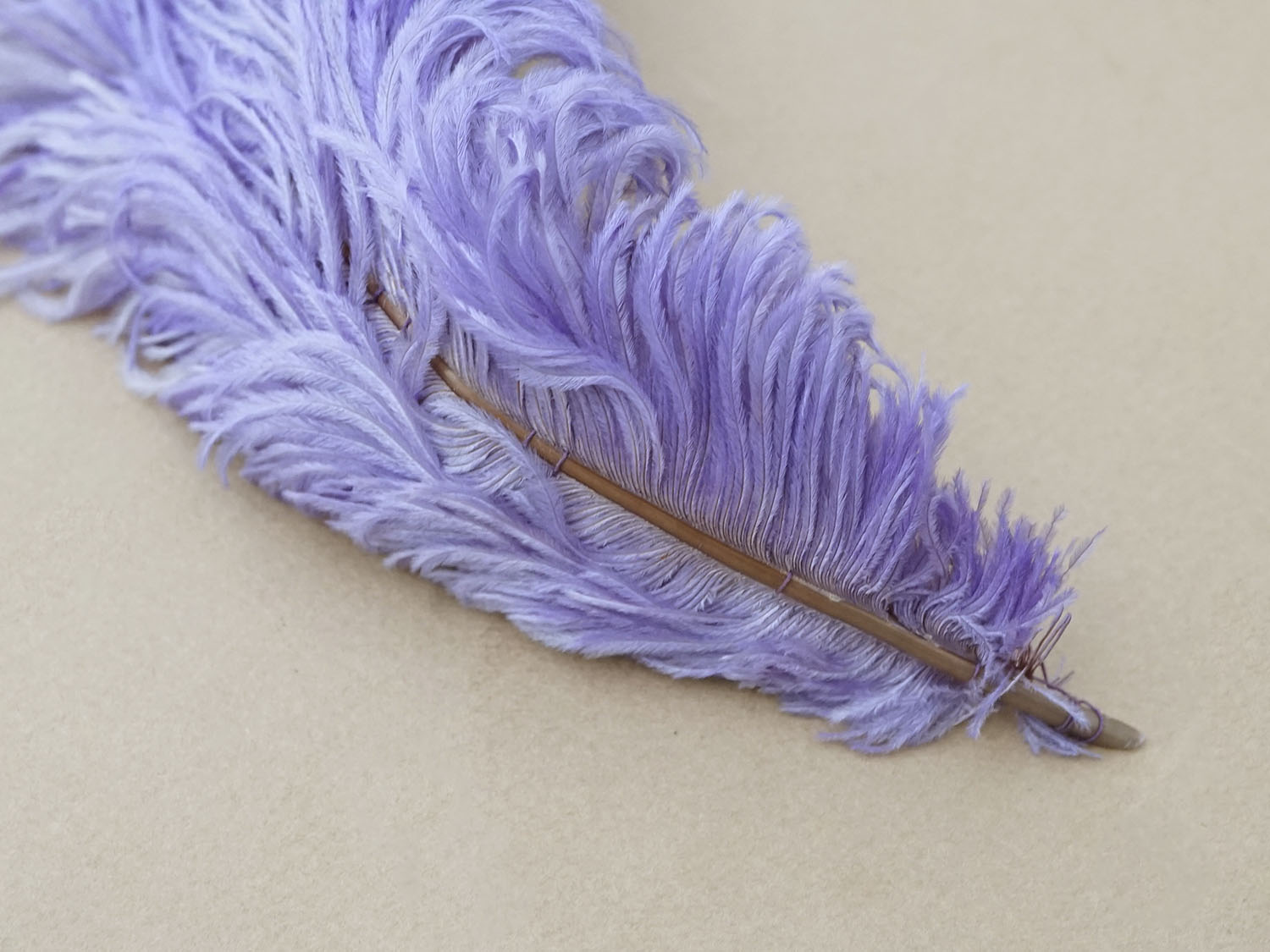 画像3: アンティーク 小さなフェザー ラヴェンダー 羽飾り  (3)