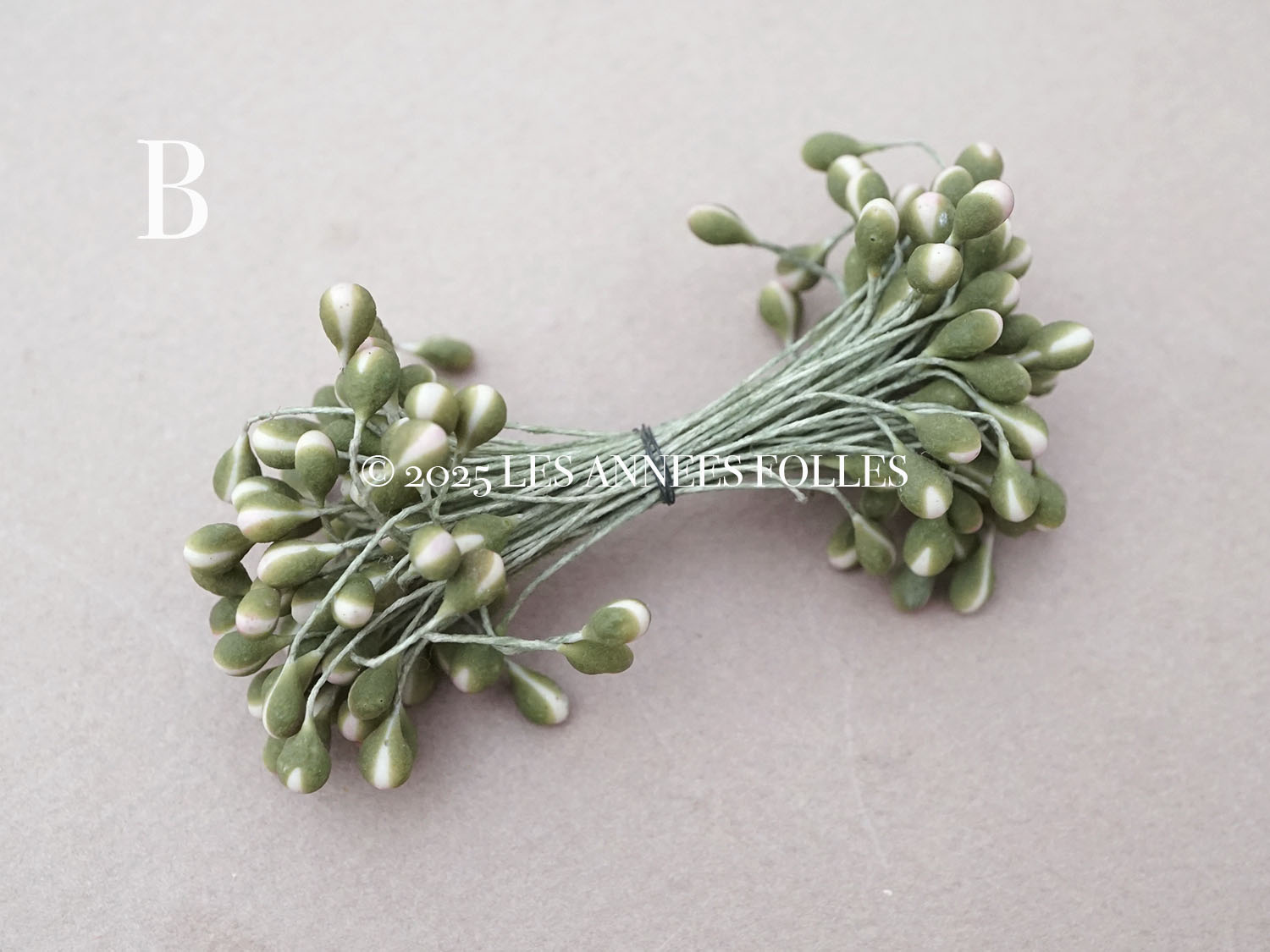 画像4: アンティーク 花芯  ペップ パウダーピンク＆グリーン (4)