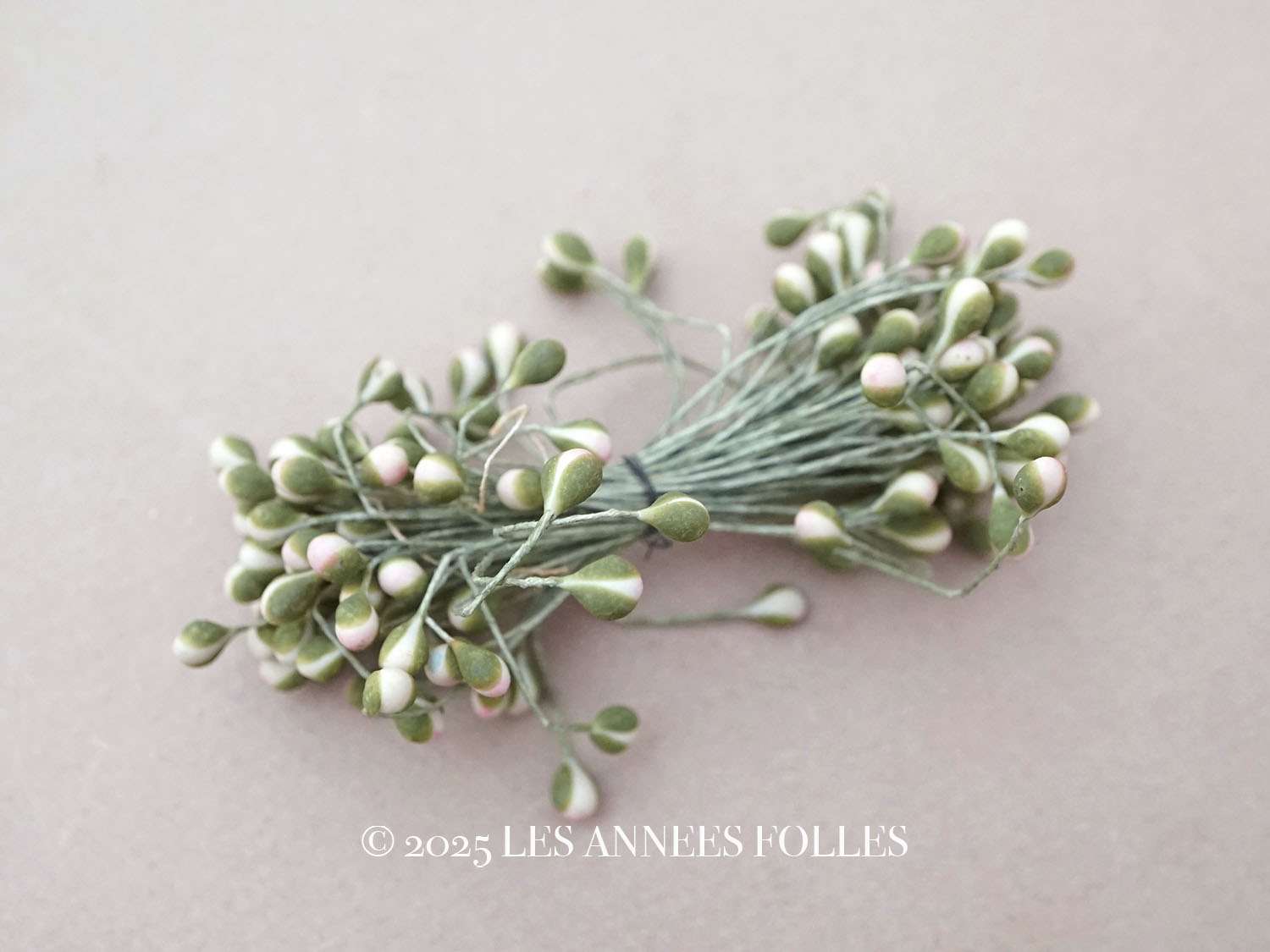 画像1: アンティーク 花芯  ペップ パウダーピンク＆グリーン (1)