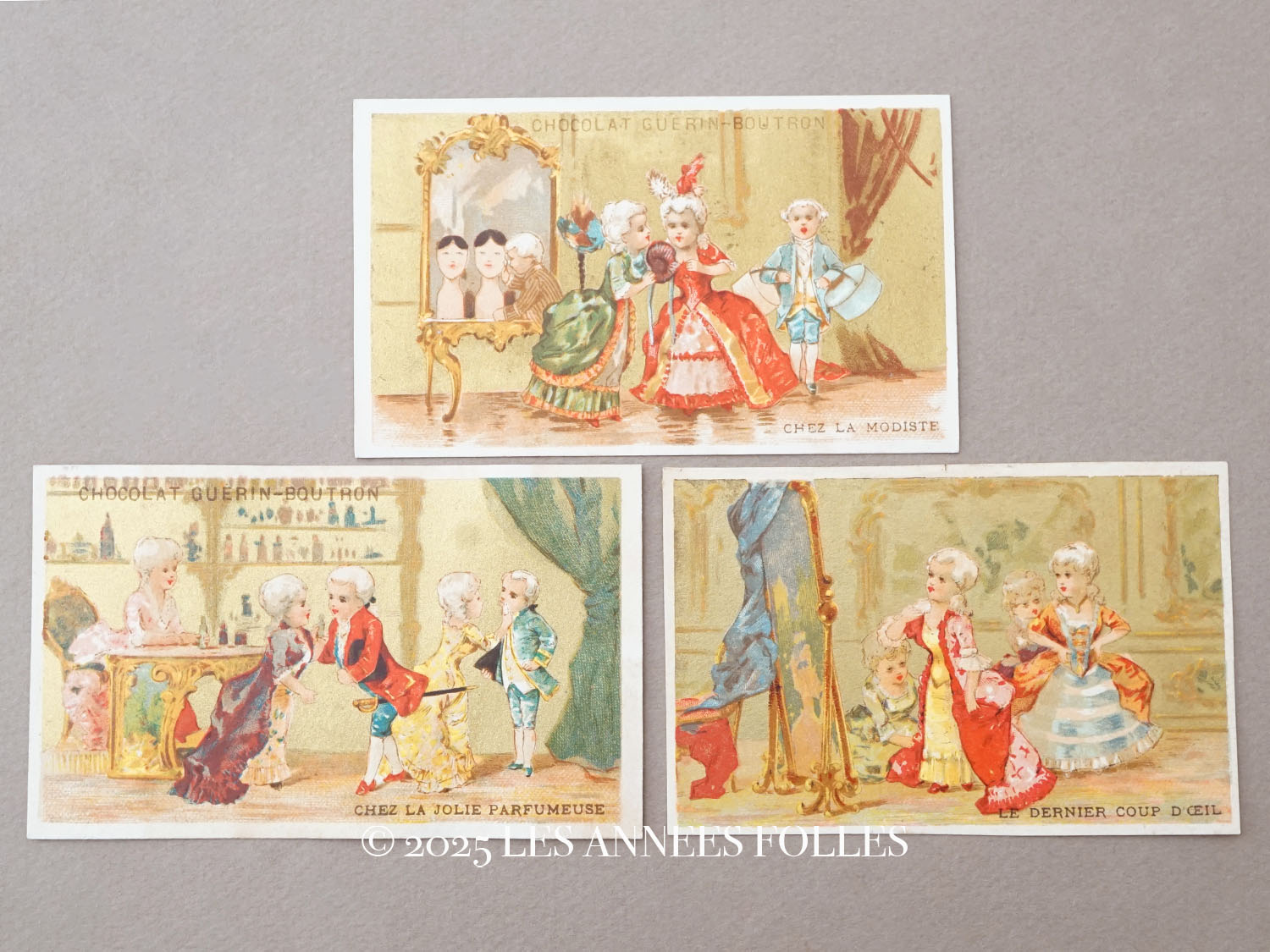 画像1: ＊蚤の市セット＊ アンティーク クロモ 同シリーズ 3点セット  (1)